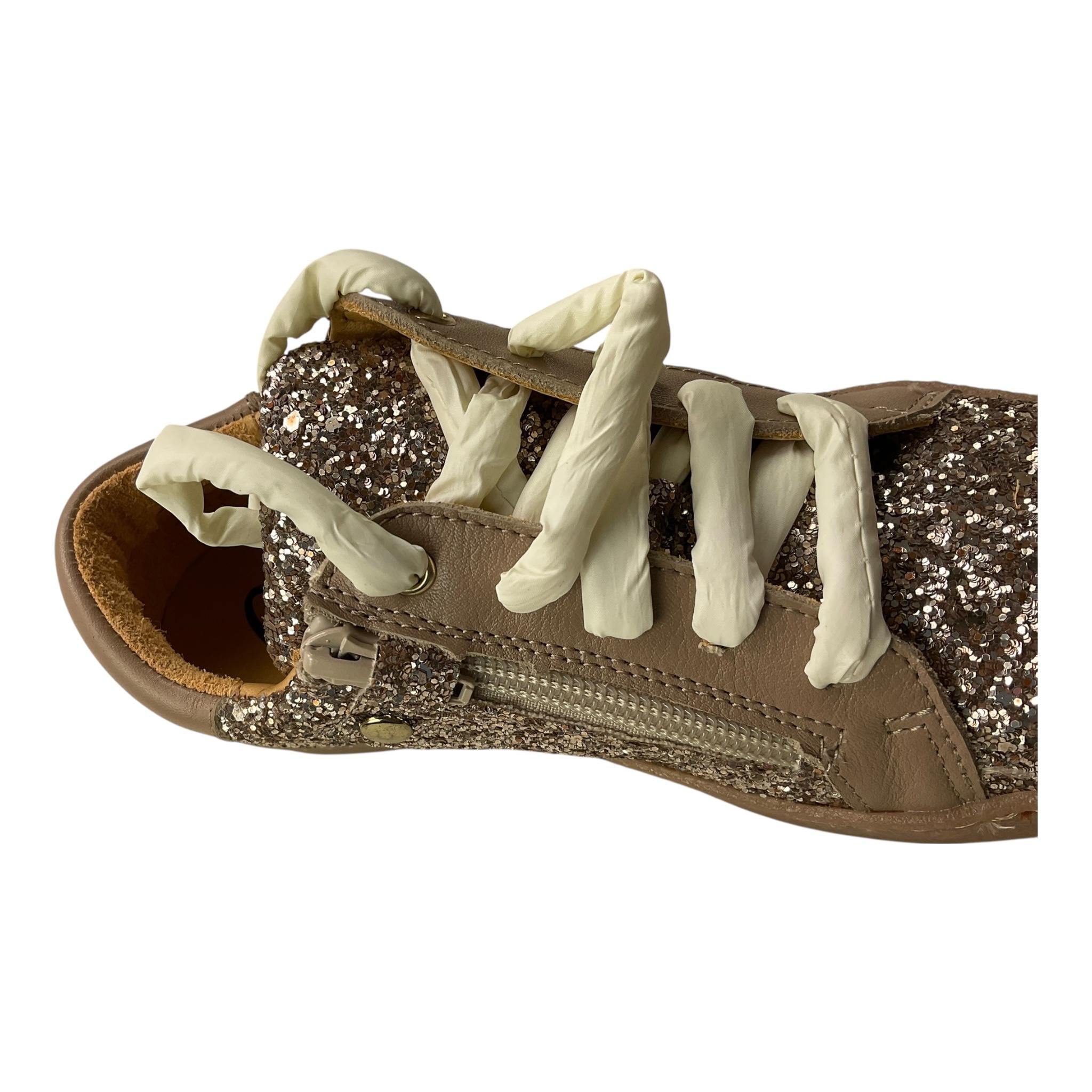 ELI sneakers tinta unita con glitter Beige per Bambina 35018AH BEIGE ELI