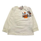 CESARE PACIOTTI shirt girocollo tinta unita con stampa Panna per Neonato TSP5368B PANNA CESARE PACIOTTI