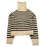 LES COYOTES DE PARIS maglia tinta unita collo alto fantasia a righe Panna per Bambina 12223072 PANNA LES COYOTES DE PARIS