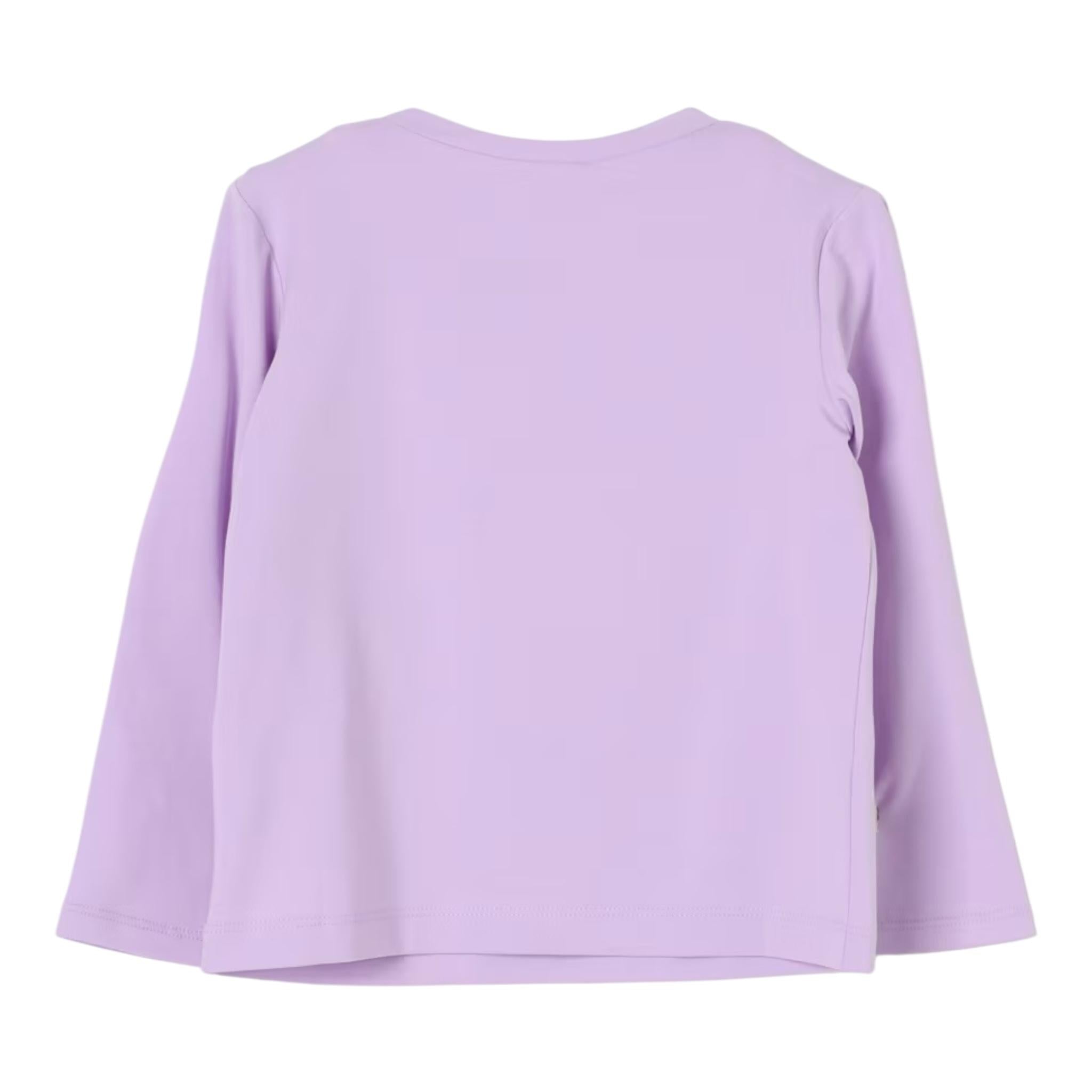 LIU JO shirt girocollo tinta unita con stampa Lilla per Bambina KF4069X LILLA LIU JO