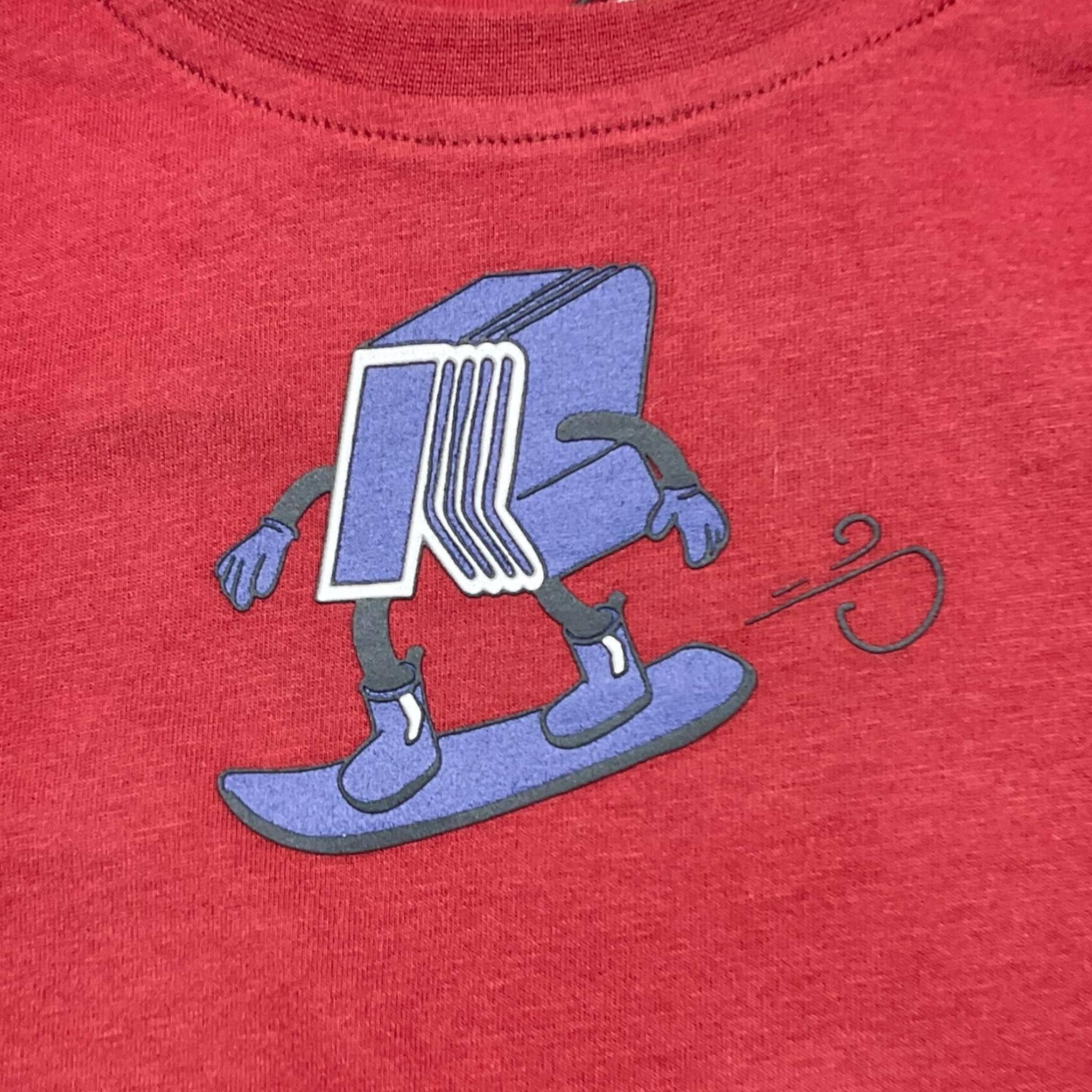 K-WAY t-shirt girocollo tinta unita con stampa Bordeaux per Bambino K7137GW BORDEAUX K-WAY