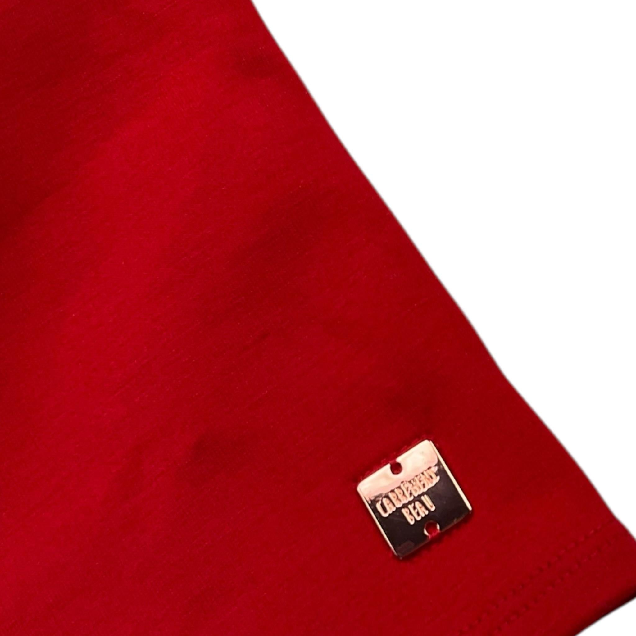 CARRE'MENT BEAU abito tinta unita girocollo Rosso per Bambina Y02107 ROSSO CARRE'MENT BEAU