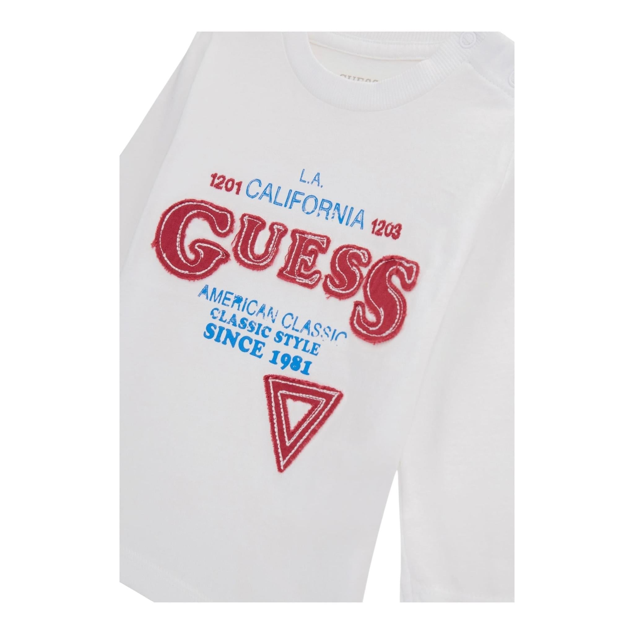 GUESS completo 2 pezzi shirt-pantalne tuta Bianco/beige per Bambino N4YG10AK8HM3 BIANCO/BEIGE GUESS