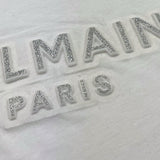 BALMAIN t-shirt girocollo tinta unita con stampa Bianco per Bambina BS8A01 BIANCO BALMAIN