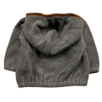 ZHOE & TOBIAH felpa chiusa con cappuccio tinta unita Grigio per Neonato WWT4 GRIGIO ZHOE & TOBIAH