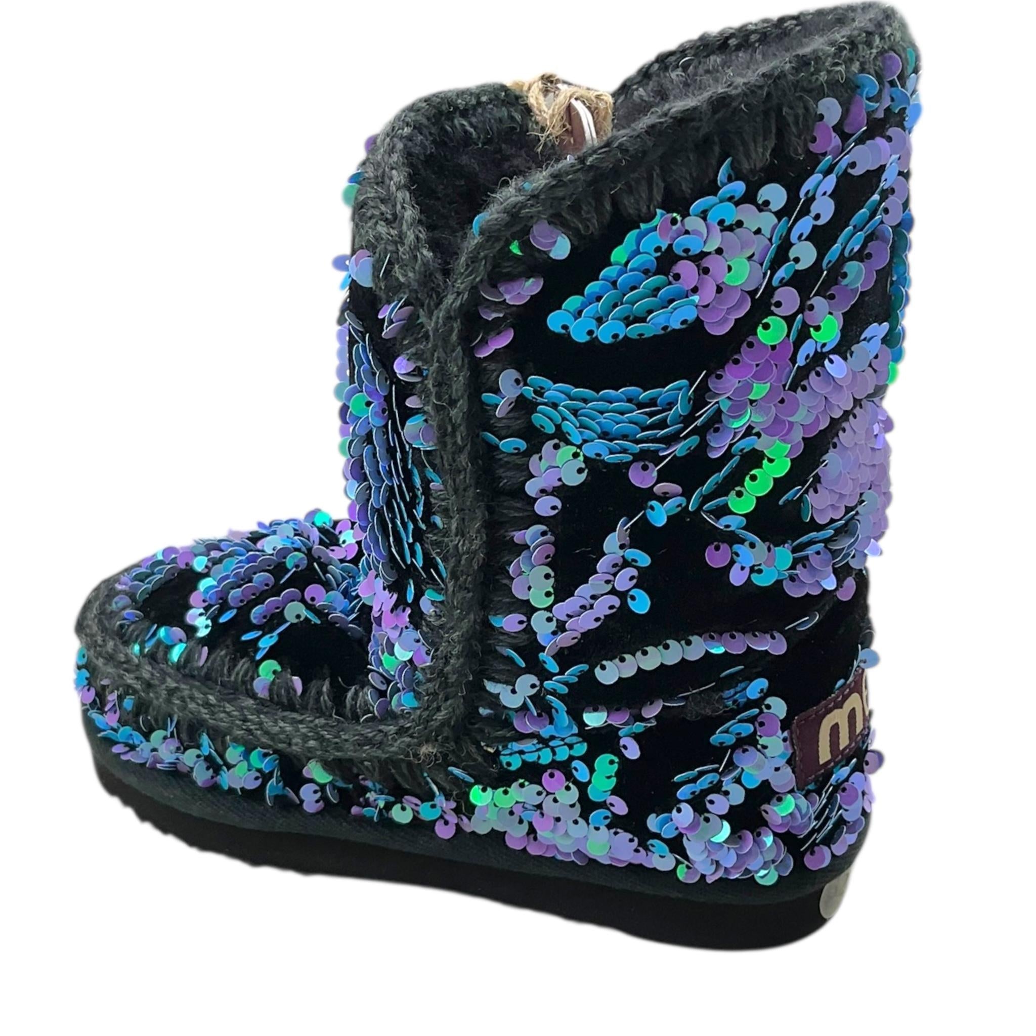 MOU stivali tinta unita con paillettes Nero per Bambina FK101031K NERO MOU