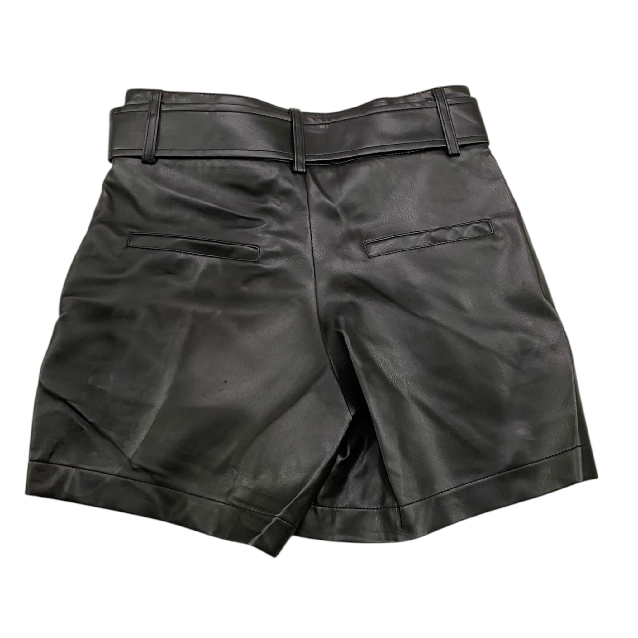 MARC ELLIS short tinta unita in ecopelle Nero per Bambina JMJSO00232 NERO MARC ELLIS