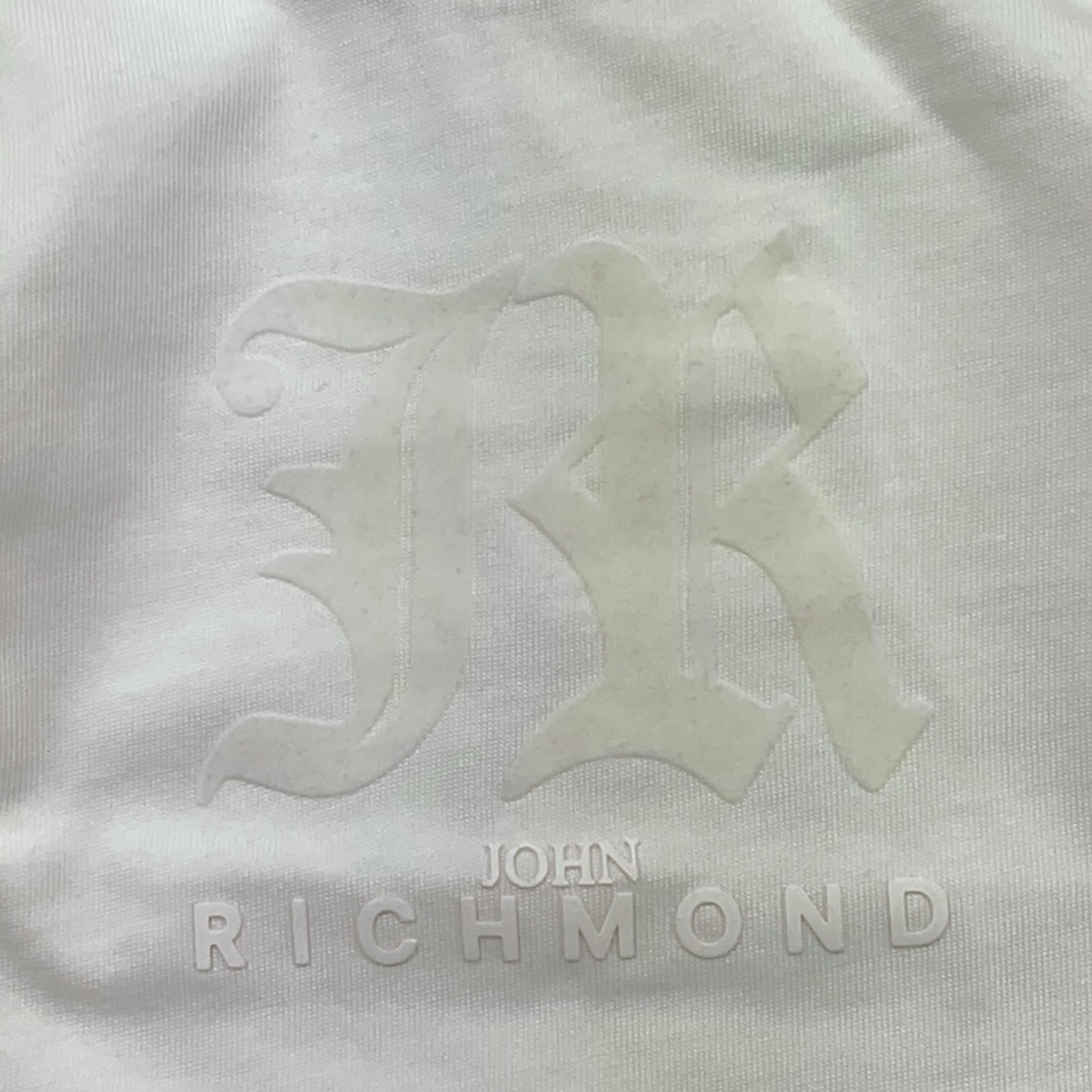 JOHN RICHMOND shirt girocollo tinta unita con stampa logo Bianco per Neonato RIA25004TS BIANCO JOHN RICHMOND