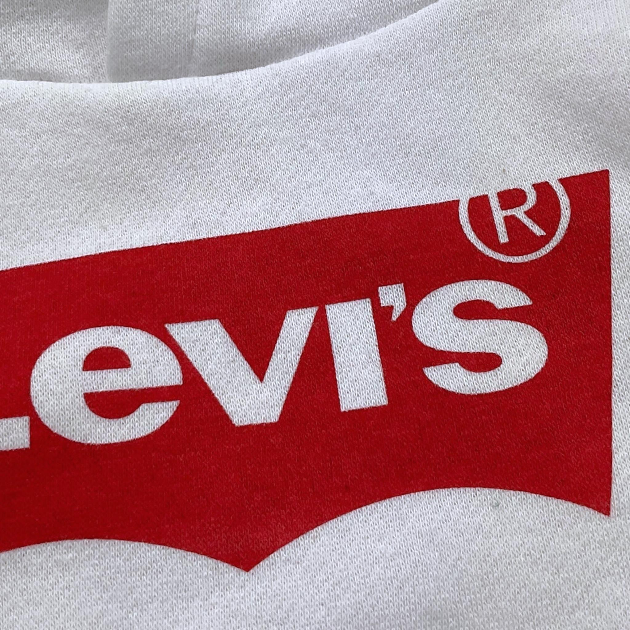 LEVI'S felpa chiusa con cappuccio tinta unita con logo Bianco per Bambino 9E8778XX BIANCO LEVI'S