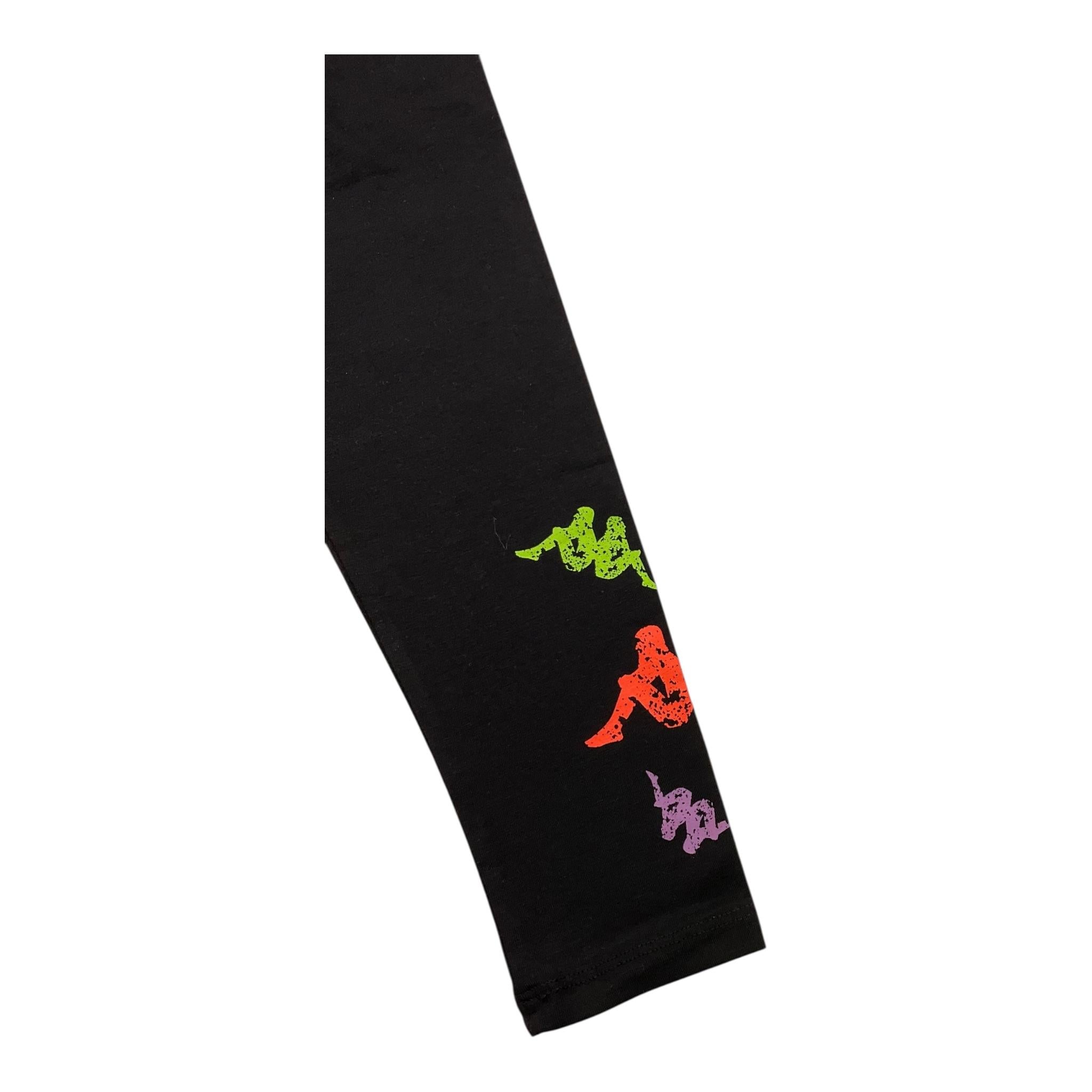 KAPPA leggins tinta unita cn logo Nero per Bambina 3741P0134 NERO KAPPA