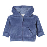 TEDDY E MINOU felpa con zip e cappuccio tinta unita Blu per Neonato I24GD013M0137 BLU TEDDY E MINOU
