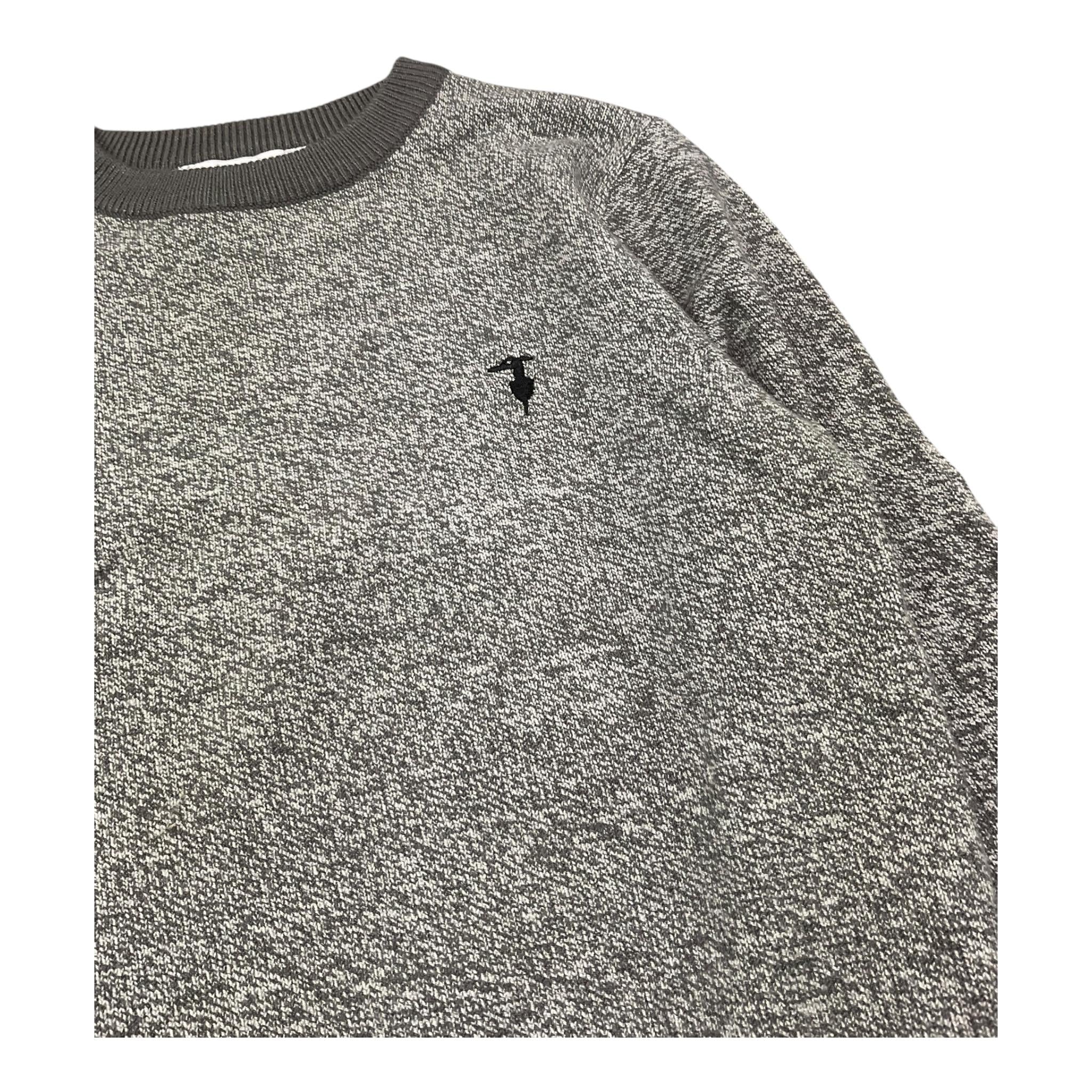 TRUSSARDI maglia girocollo tinta unita con logo Grigio per Bambino TBA25112MA GRIGIO TRUSSARDI