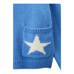 LIU JO maglia tinta unita girocollo con stampa Azzurro per Bambina GF4111 AZZURRO LIU JO