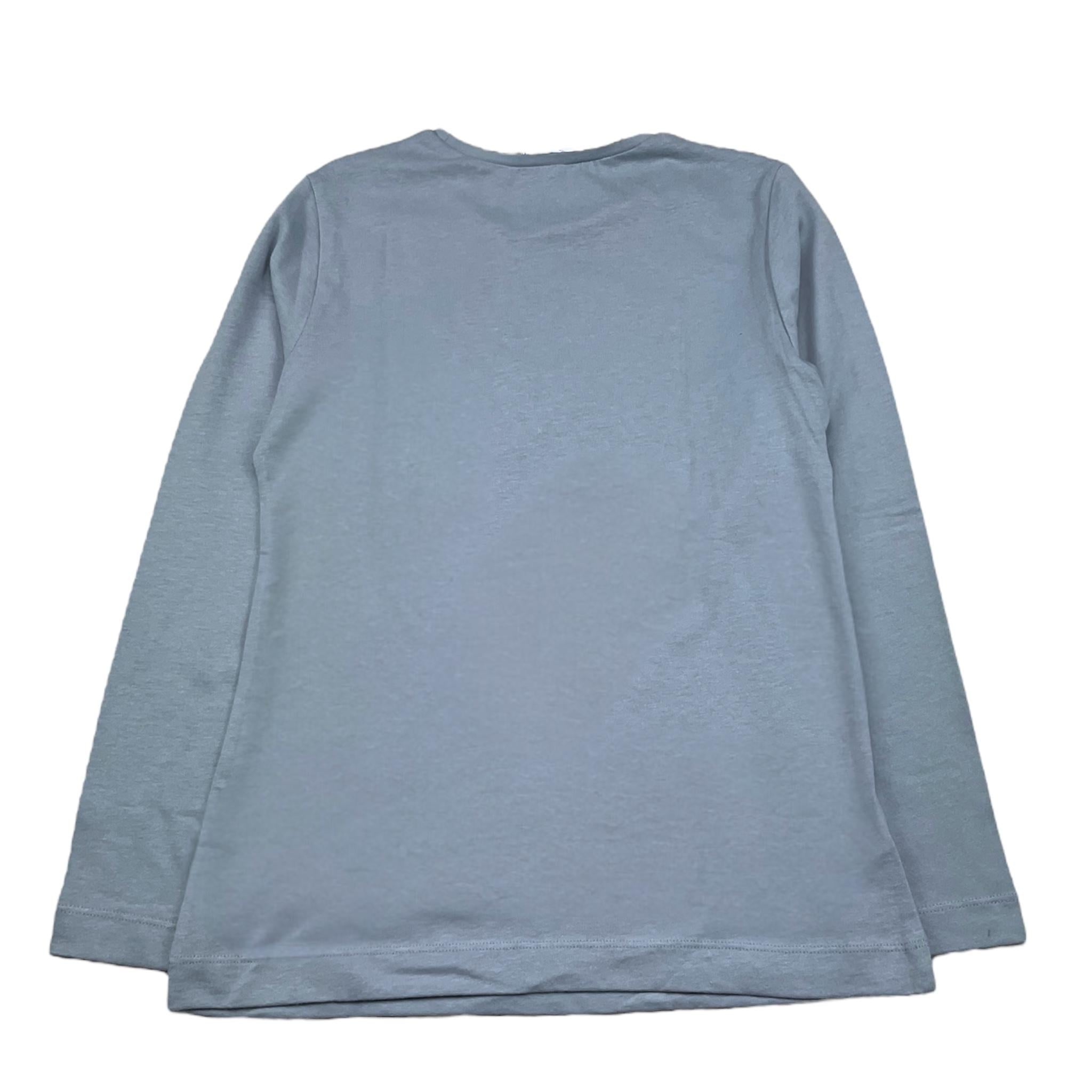 MAYORAL shirt girocollo tinta unita con stampa in contrasto Celeste per Neonata 407397N CELESTE MAYORAL
