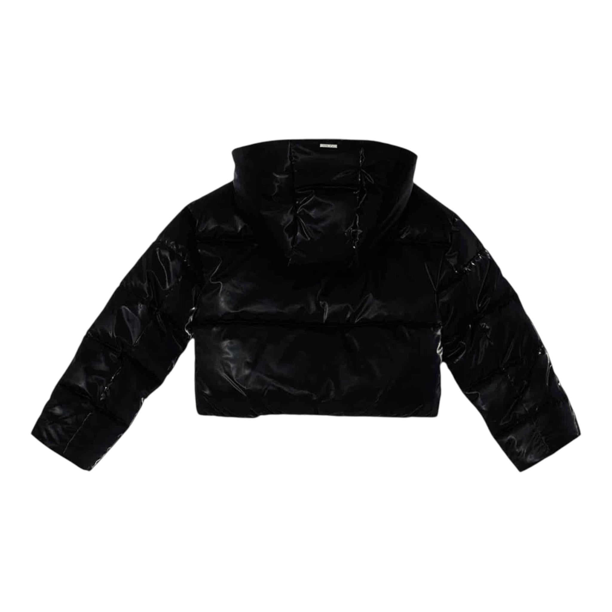 LIU JO giubbin tinta unita cn cappuccio Nero per Bambina GF3076 NERO LIU JO