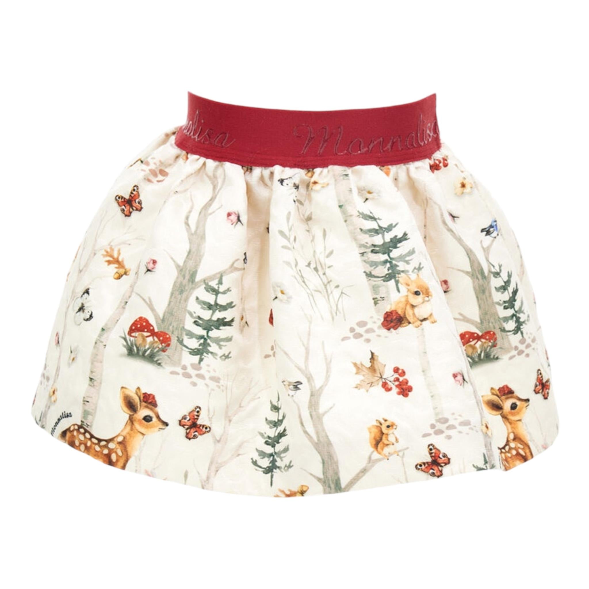 MONNALISA gonna tinta unita con stampa Beige per Neonata 310703 BEIGE MONNALISA