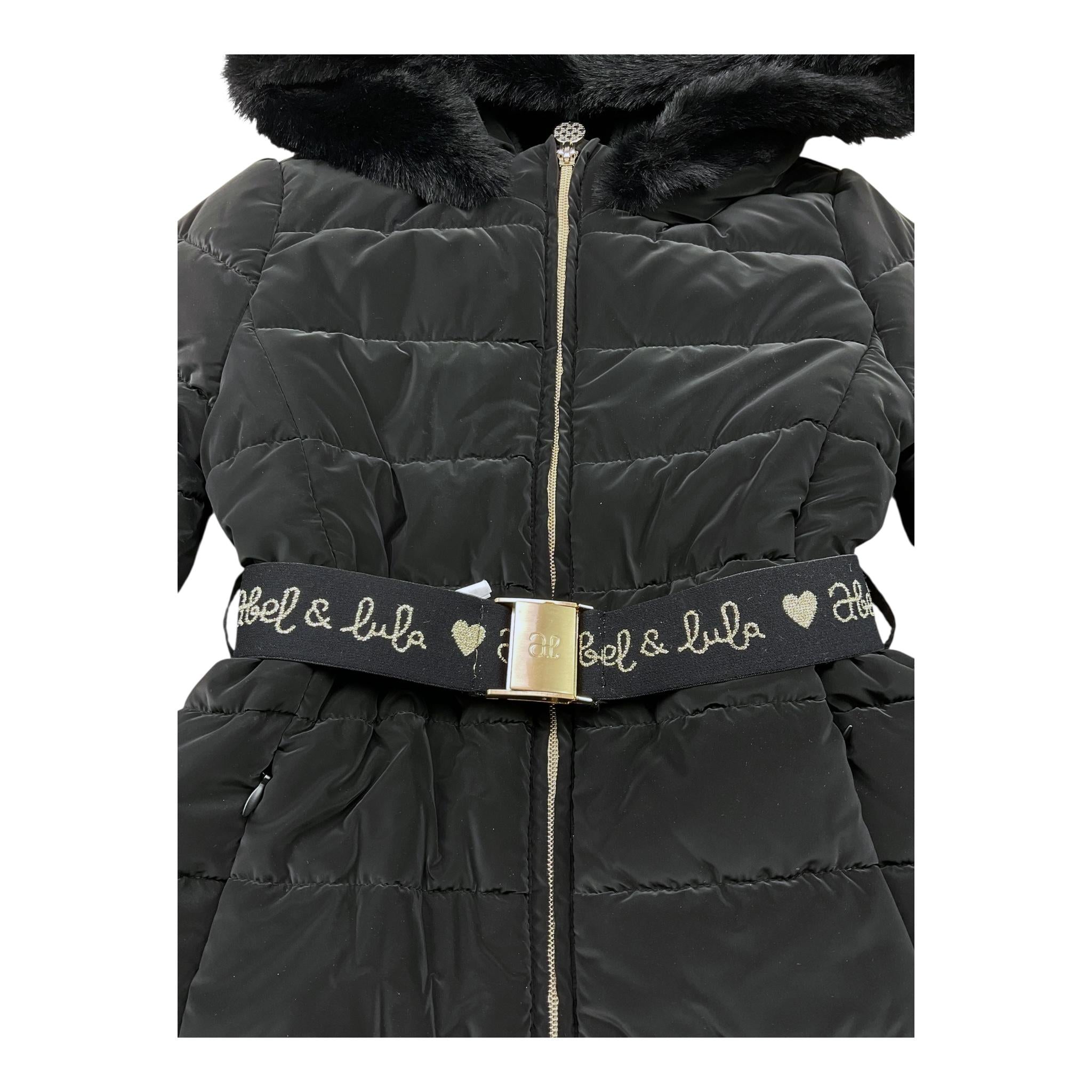 ABEL & LULA giubbino tinta unita con zip e cappuccio Nero per Bambina 5839XX NERO ABEL & LULA