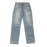 LU LU BY MISS GRANT jeans tinta unita con strappi Azzurro per Bambina LL0970 AZZURRO LU LU BY MISS GRANT