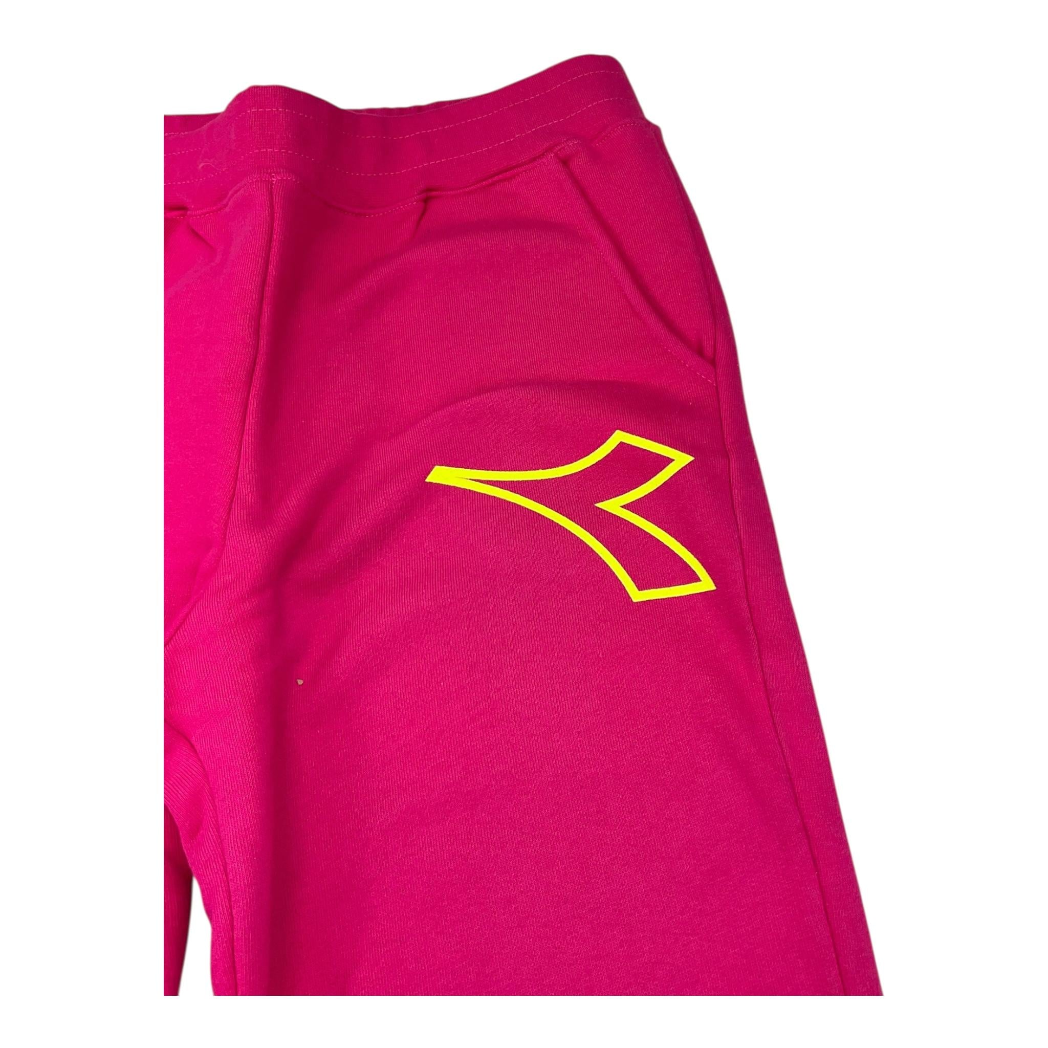 DIADORA pantalone tuta tinta unita con logo Fuxia per Bambina 028868 FUXIA DIADORA