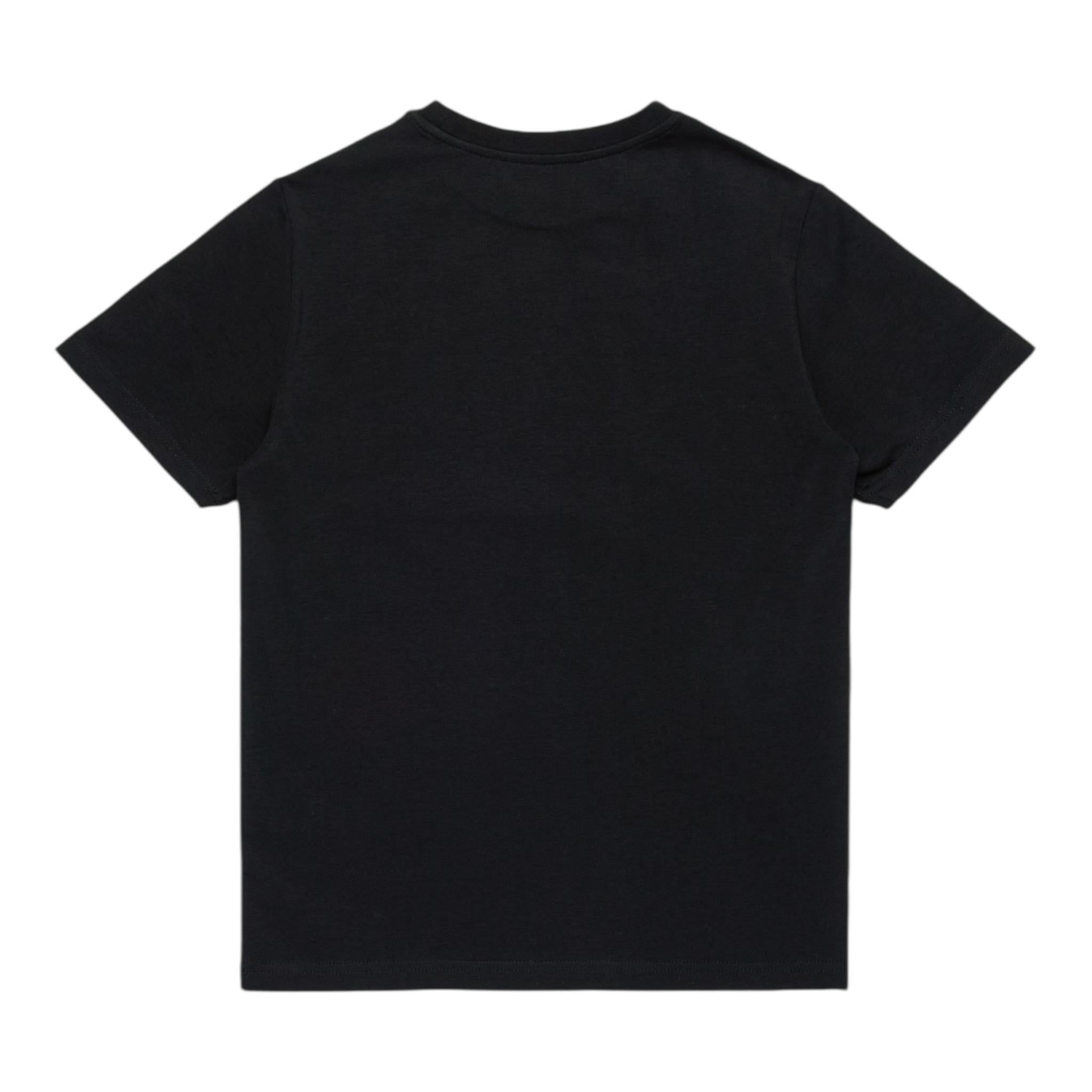 DSQUARED2 t-shirt girocollo tinta unita con logo Nero per Bambino DQ2652 NERO DSQUARED2