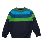 SUN68 maglia tinta unita girocollo con fantasia a righe Blu per Neonato K44348N BLU SUN68