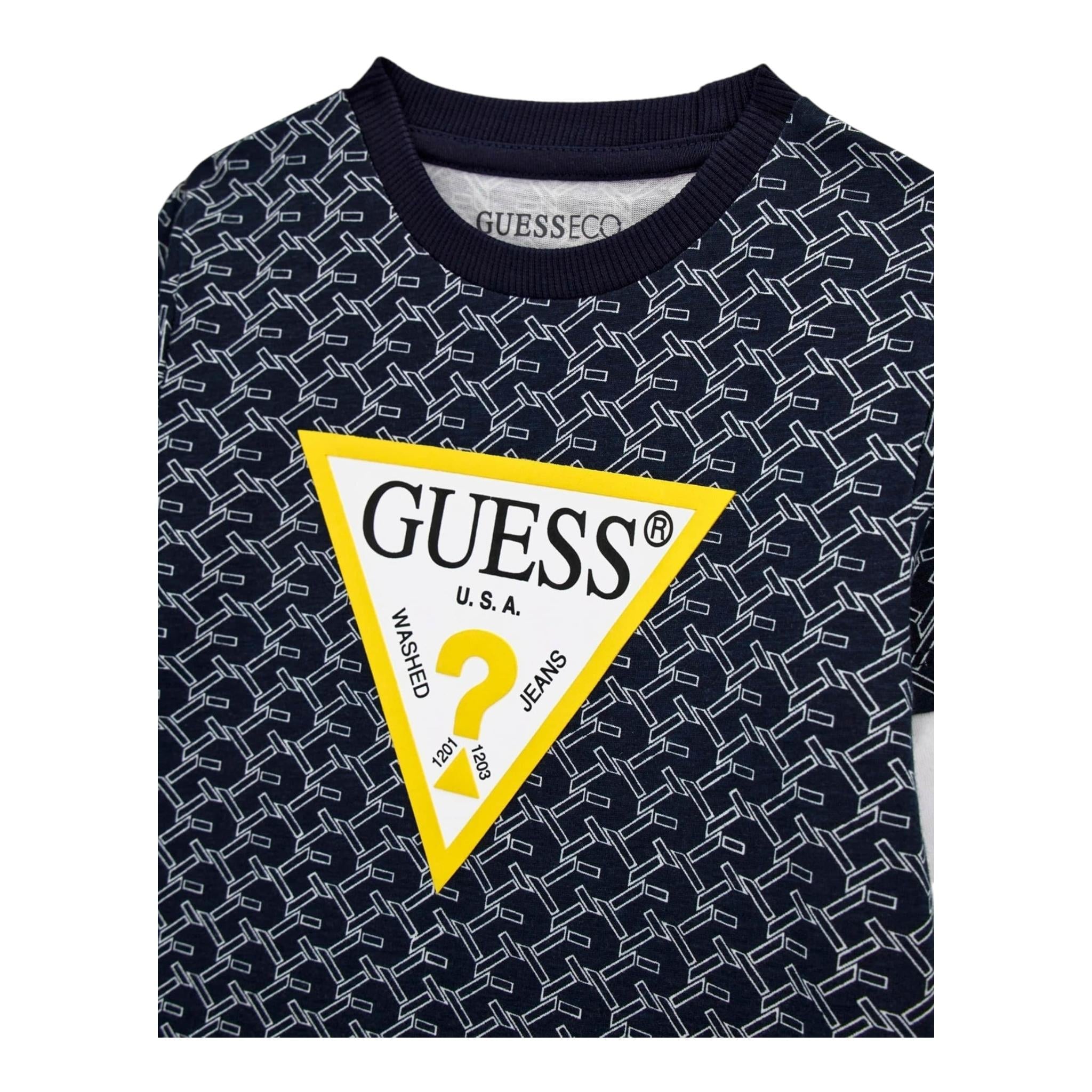GUESS completo 2 pezzi shirt-pantalone Blu per Bambino N4YG01K8HM3 BLU GUESS