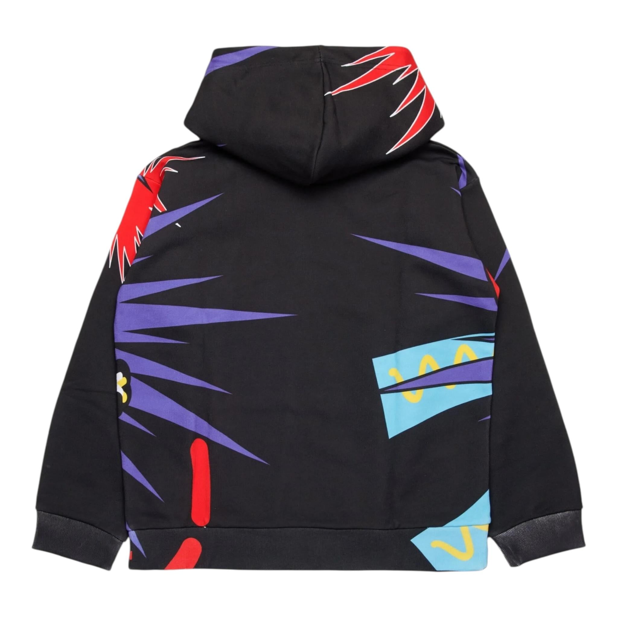 DSQUARED2 felpa tinta unita con cappuccio e stampa Nero per Bambino DQ2521X NERO DSQUARED2