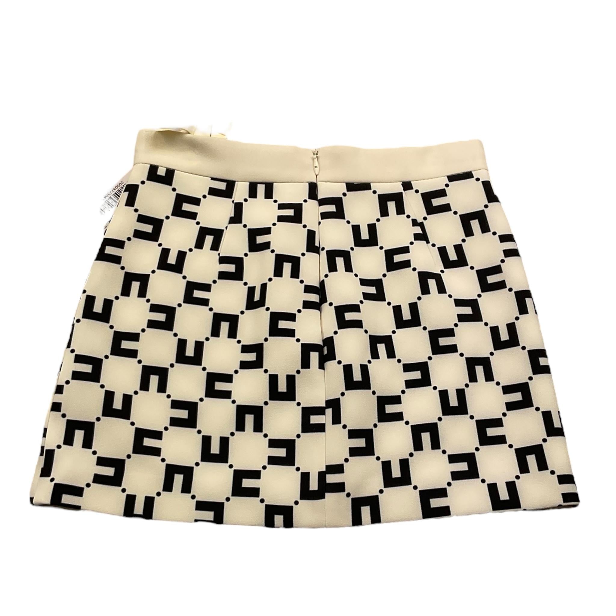 ELISABETTA FRANCHI gonna tinta unita con stampe logo Panna per Bambina EFGO154 PANNA ELISABETTA FRANCHI