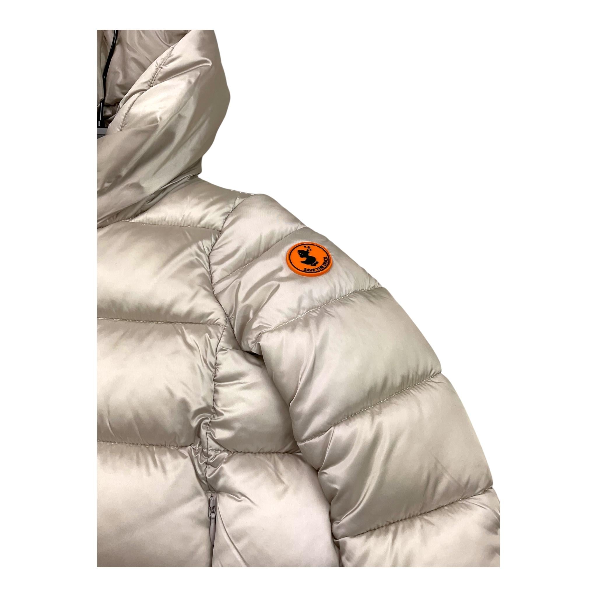SAVE THE DUCK giubbino tinta unita con cappuccio Beige per Bambina J45650GJ BEIGE SAVE THE DUCK