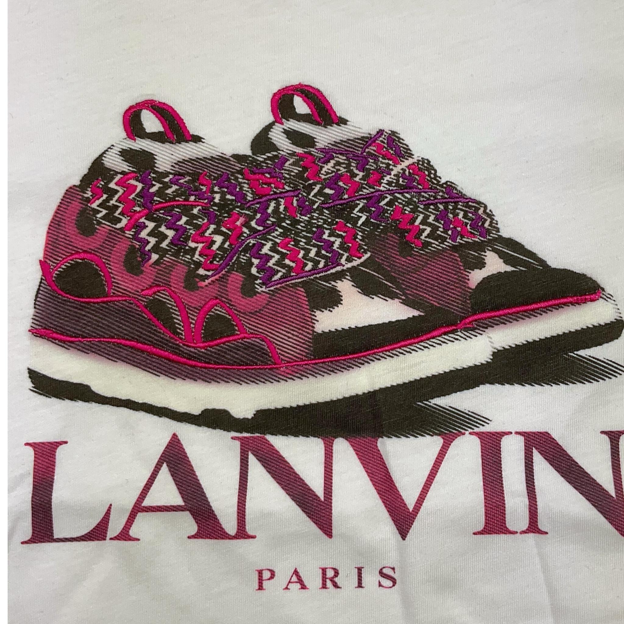 LANVIN t-shirt tinta unita con stampa Bianco per Bambina N30117 BIANCO LANVIN