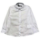 DANIELE ALESSANDRINI camicia manica lunga tinta unita con ricamo iniziale logo Bianco per Neonato 1291C00027 BIANCO DANIELE ALESSANDRINI