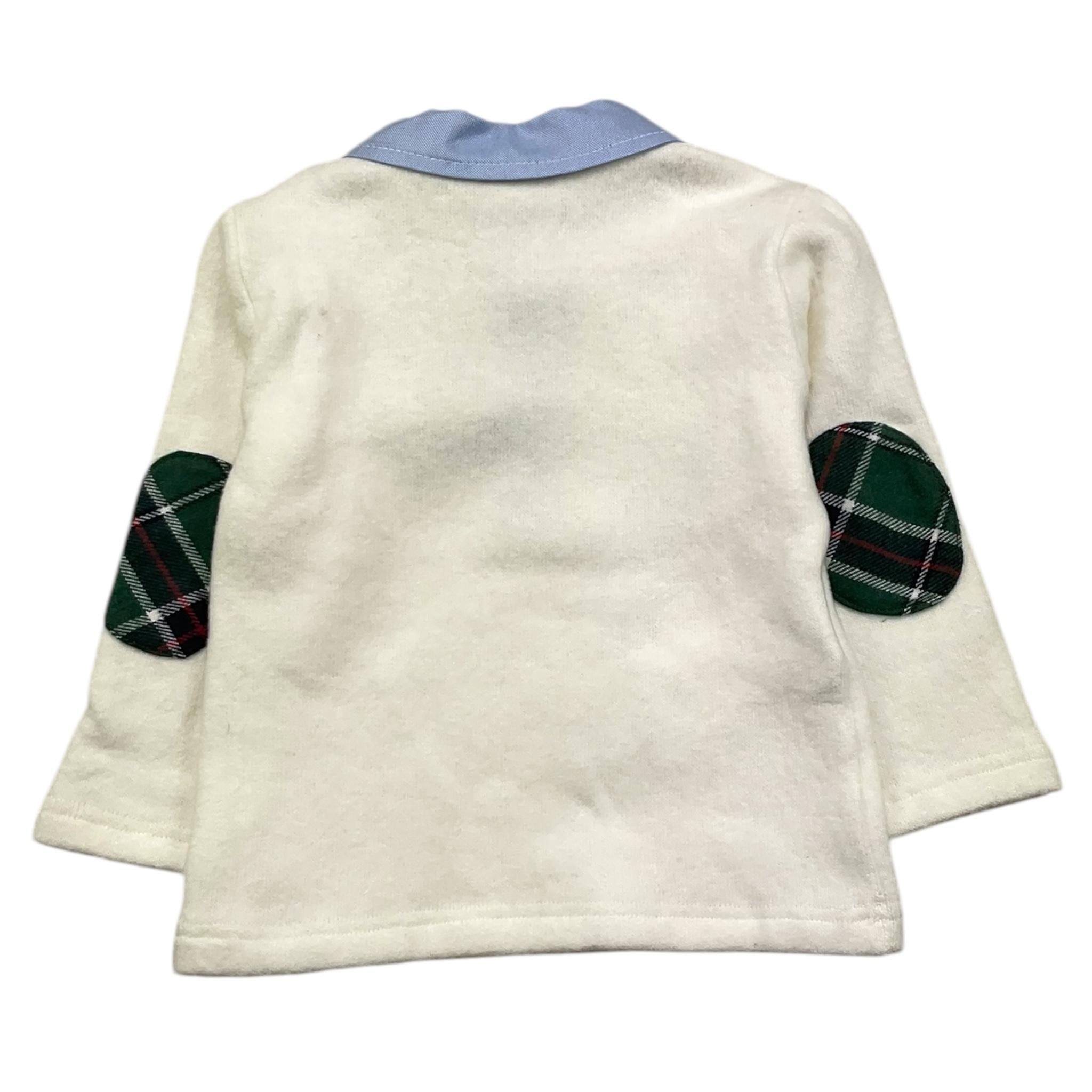 LE BEBE' polo manica lunga tinta unita con colletto in contrasto Bianco per Neonato LBB5179 BIANCO LE BEBE'