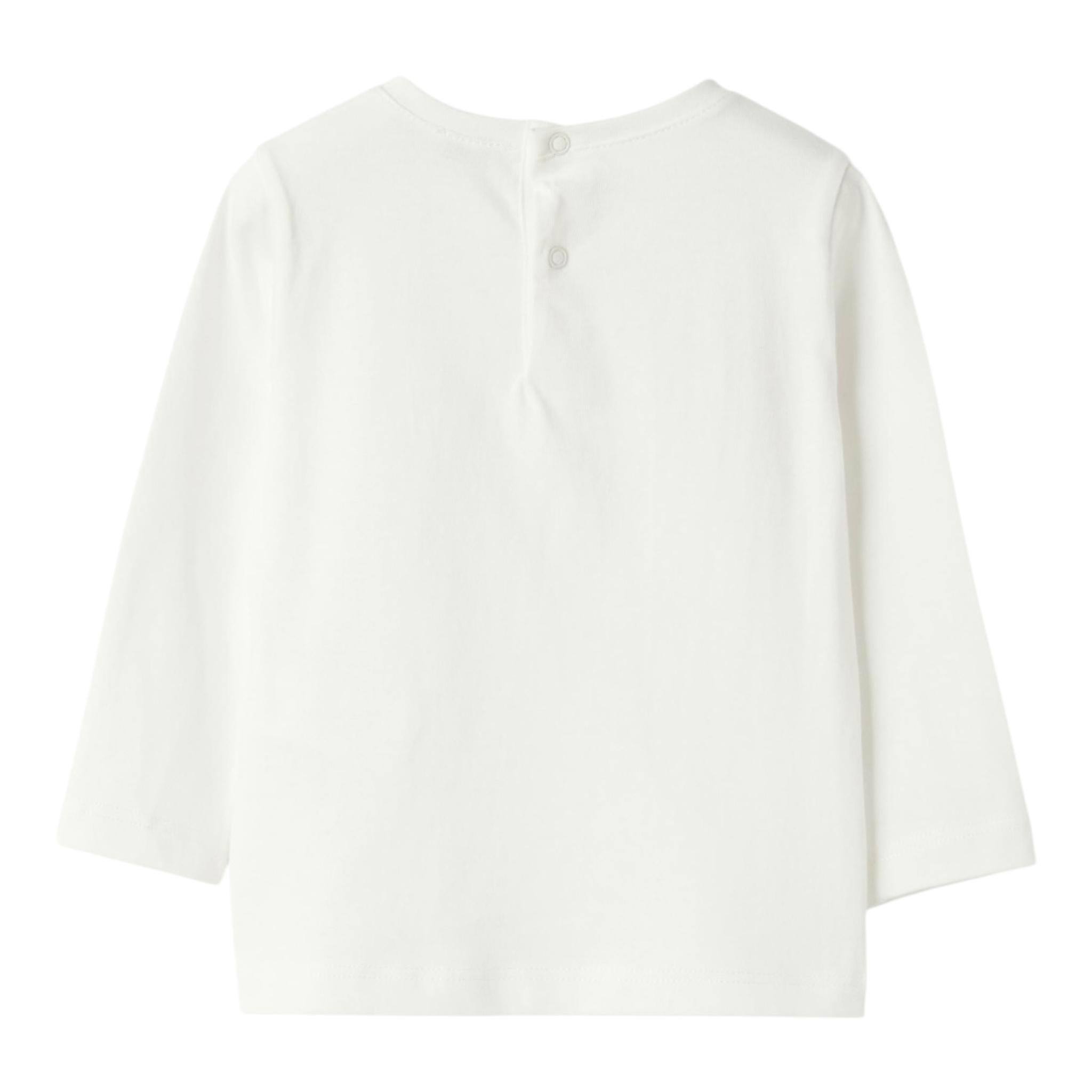IL GUFO shirt girocollo tinta unita con stampa in contrasto Bianco per Neonata A24TA359MF002 BIANCO IL GUFO