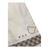 MARLU' set coperta 3pz tinta unita con stampa Bianco per Neonato IG55LE BIANCO MARLU'