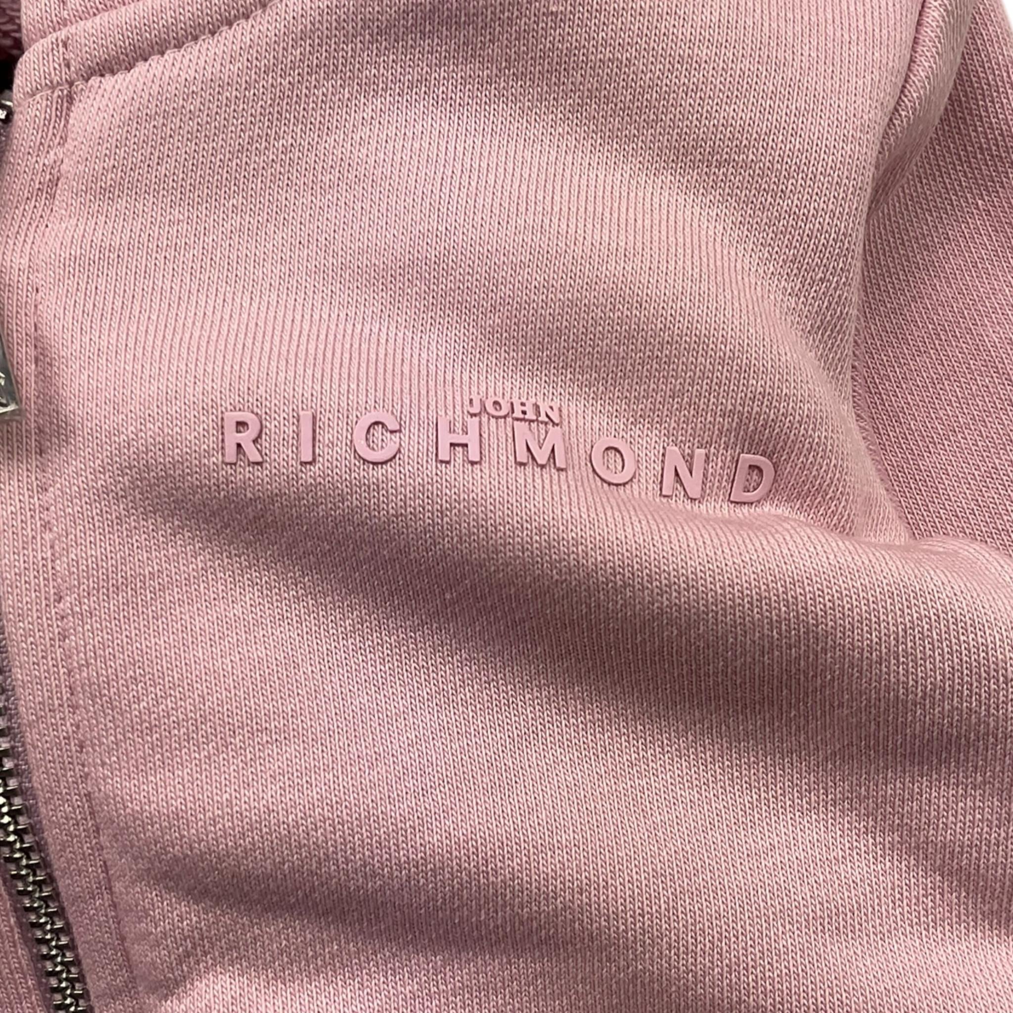 JOHN RICHMOND felpa tinta unita con zip e cappuccio Rosa per Neonata RIA25025FE ROSA JOHN RICHMOND