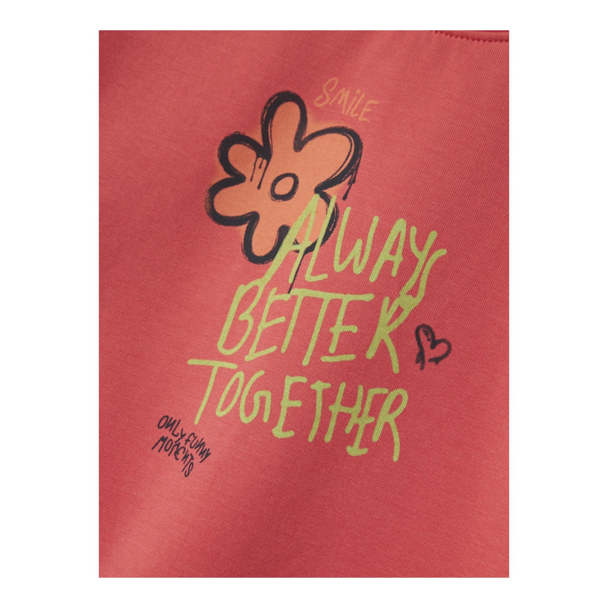 NAME IT abito tinta unita modello felpa con stampa Salmone per Bambina 132330433 SALMONE NAME IT