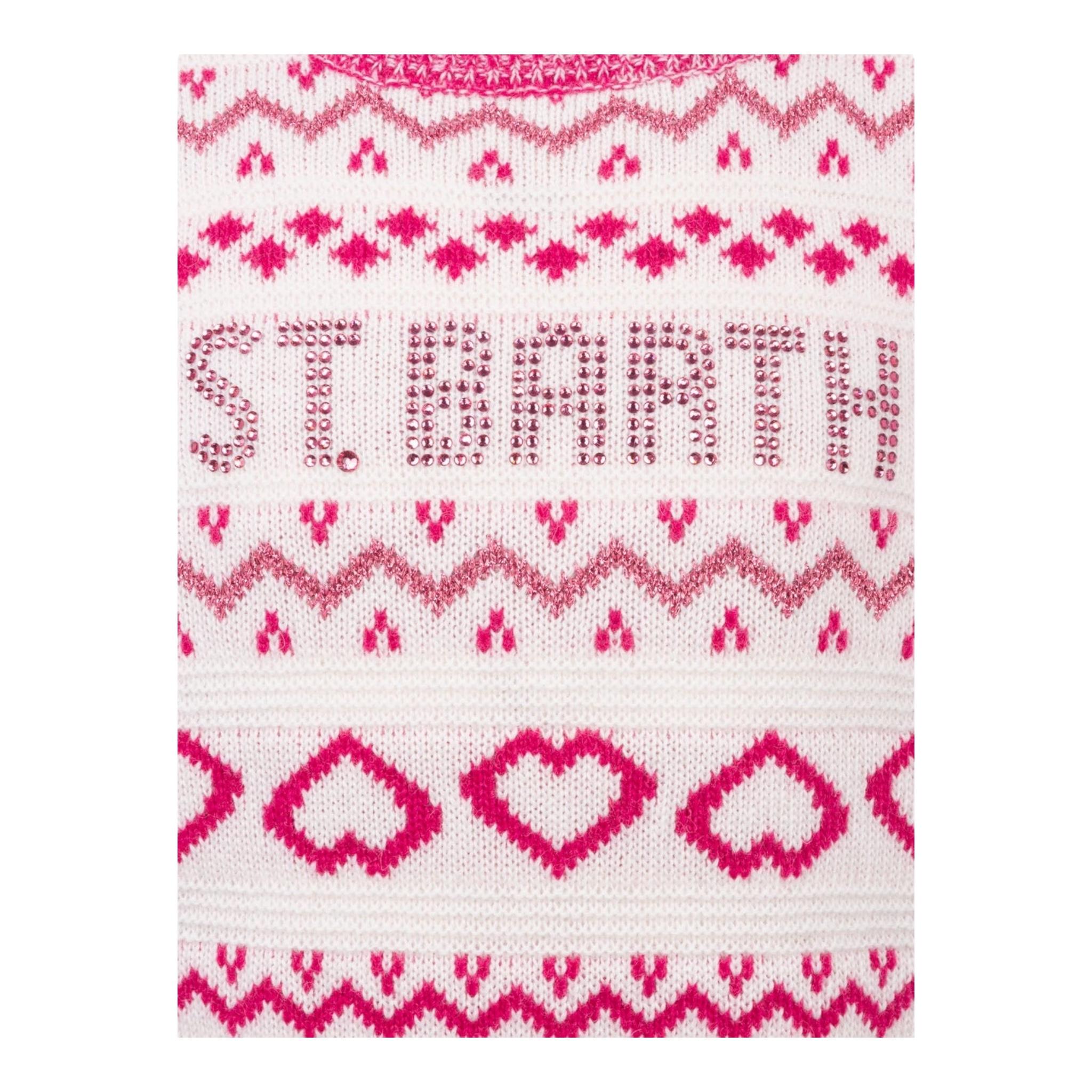 SAINT BARTH maglia girocollo tinta unita con stampa Fuxia per Neonata PRC00050 FUXIA SAINT BARTH