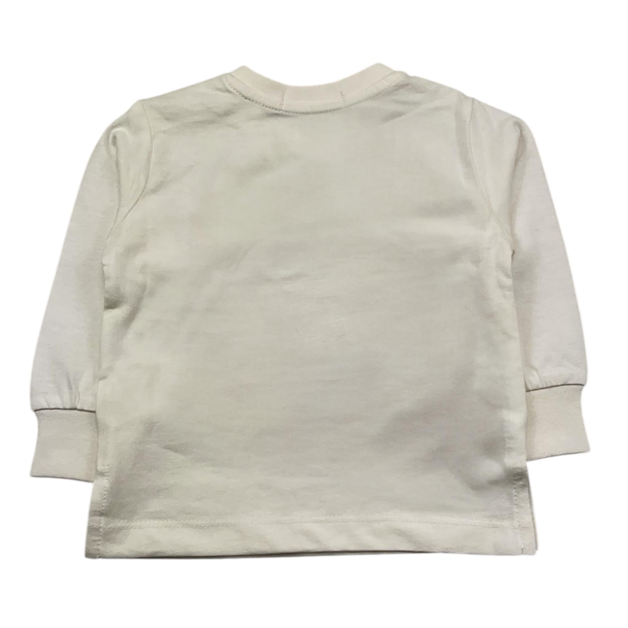 SIVIGLIA shirt girocollo tinta unita con stampa in contrasto Panna per Neonato SVNTS00516 PANNA SIVIGLIA