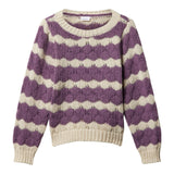 NAME IT maglia bicolore con fantasia a righe Panna/viola per Bambina 13233150X PANNA/VIOLA NAME IT