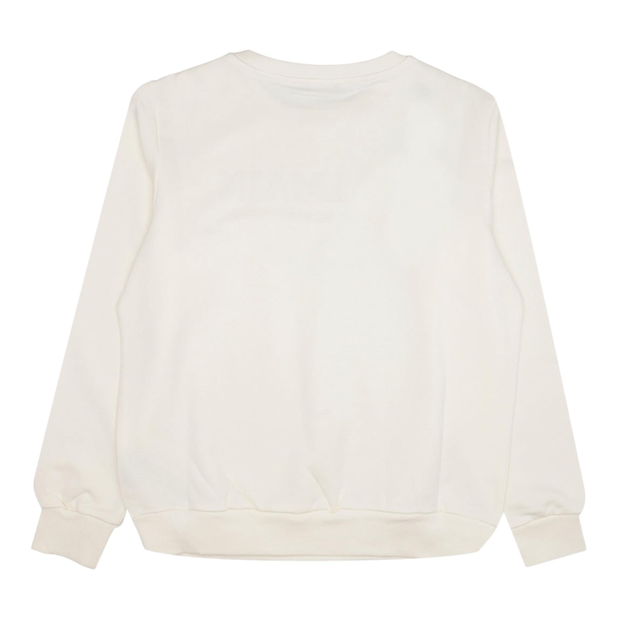 BALMAIN felpa girocollo tinta unita con stampa Panna per Bambina BV4B10 PANNA BALMAIN