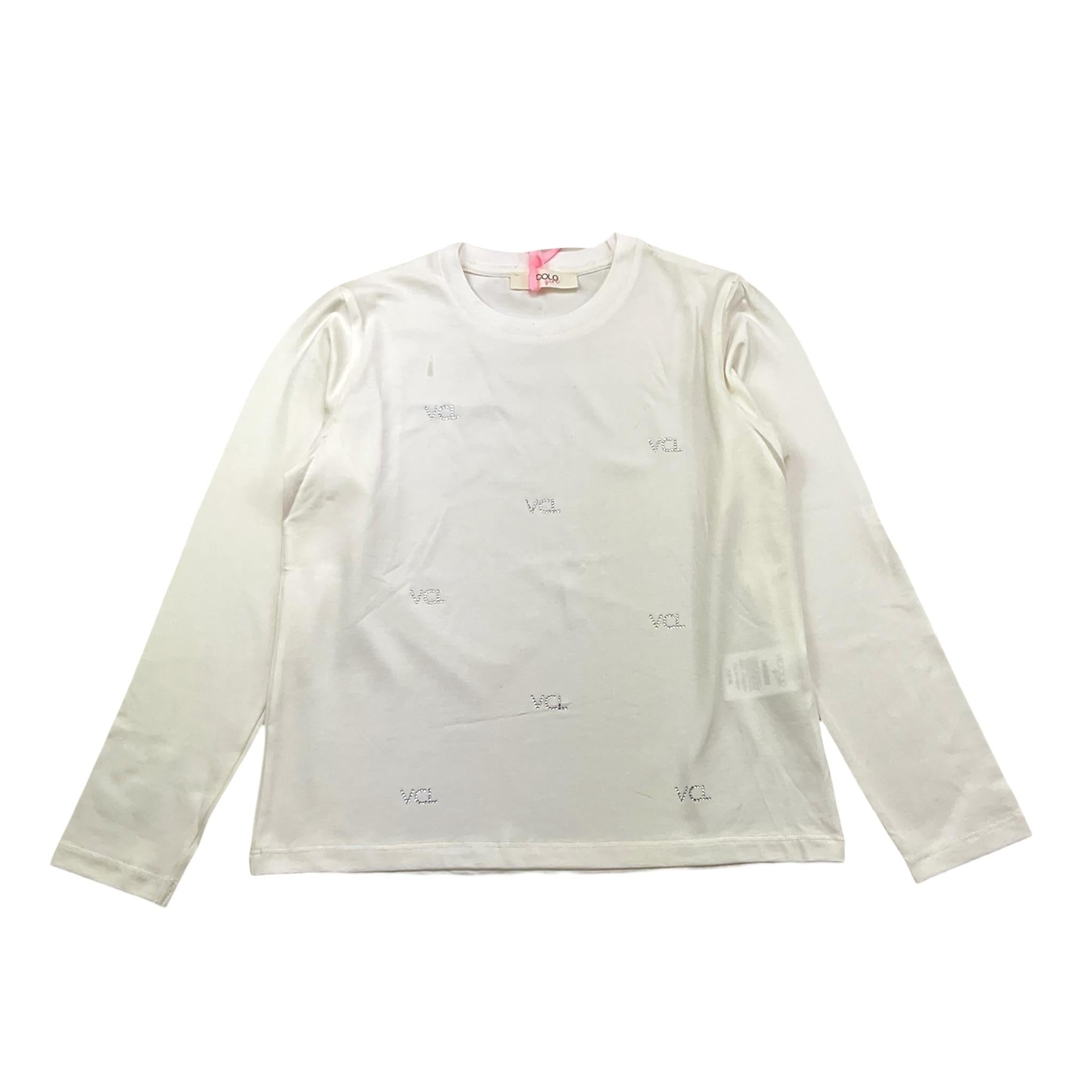 VICOLO shirt girocollo tinta unita con brillantini Bianco per Bambina 3141M00053 BIANCO VICOLO