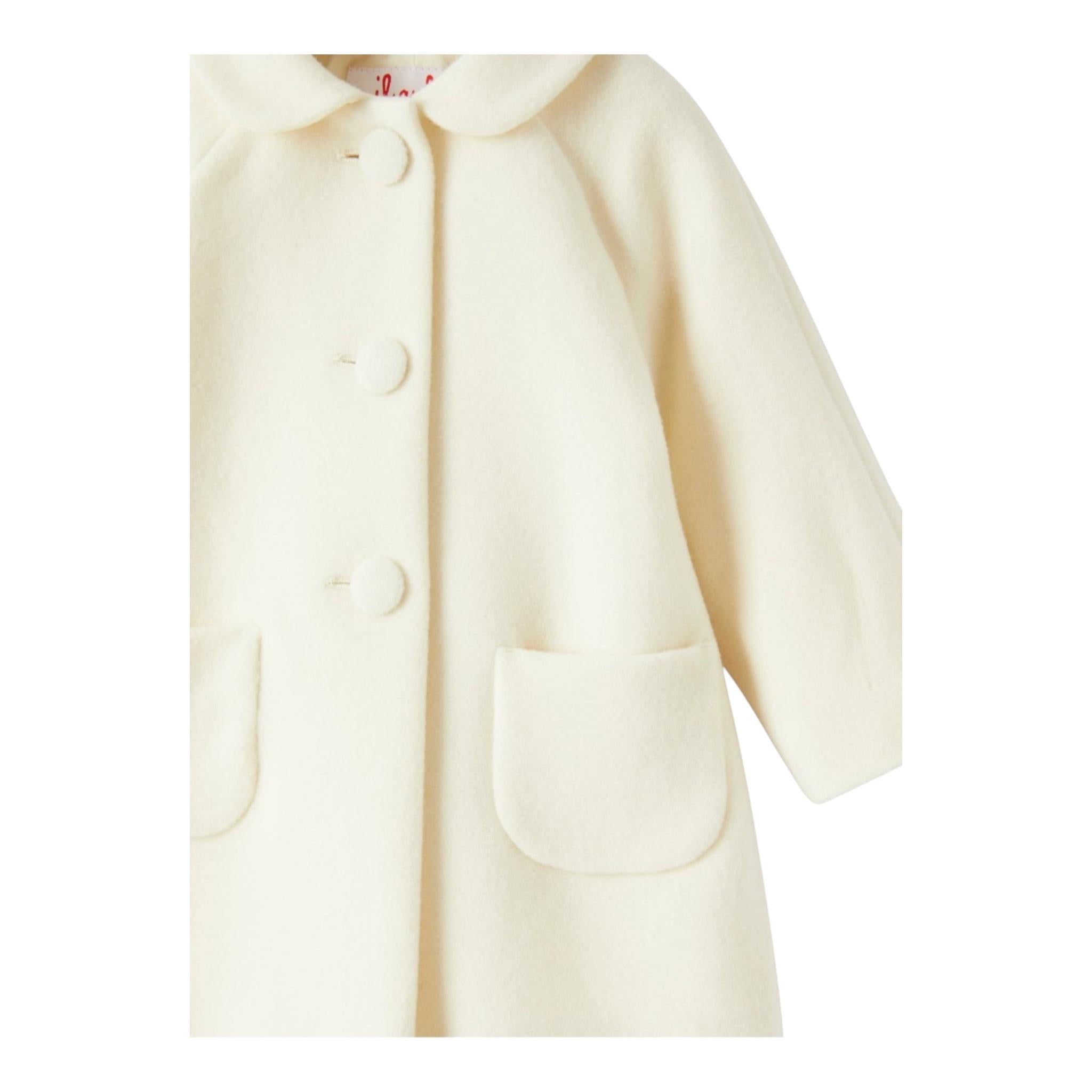 IL GUFO cappotto tinta unita con taschini Panna per Neonata A23GP245W0025 PANNA IL GUFO