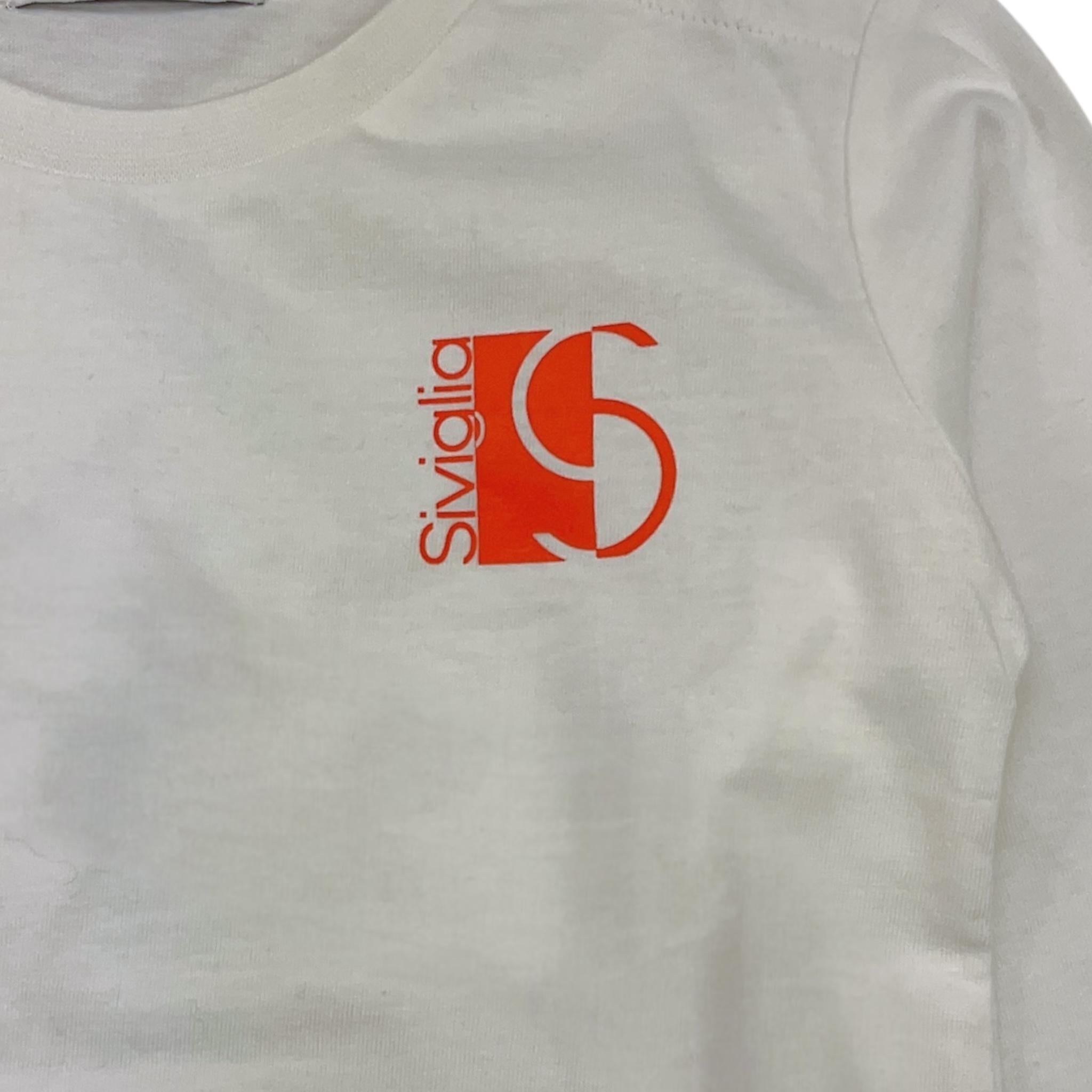 SIVIGLIA shirt girocollo tinta unita con stampa in contrasto Panna per Bambino SVNTS00516J PANNA SIVIGLIA