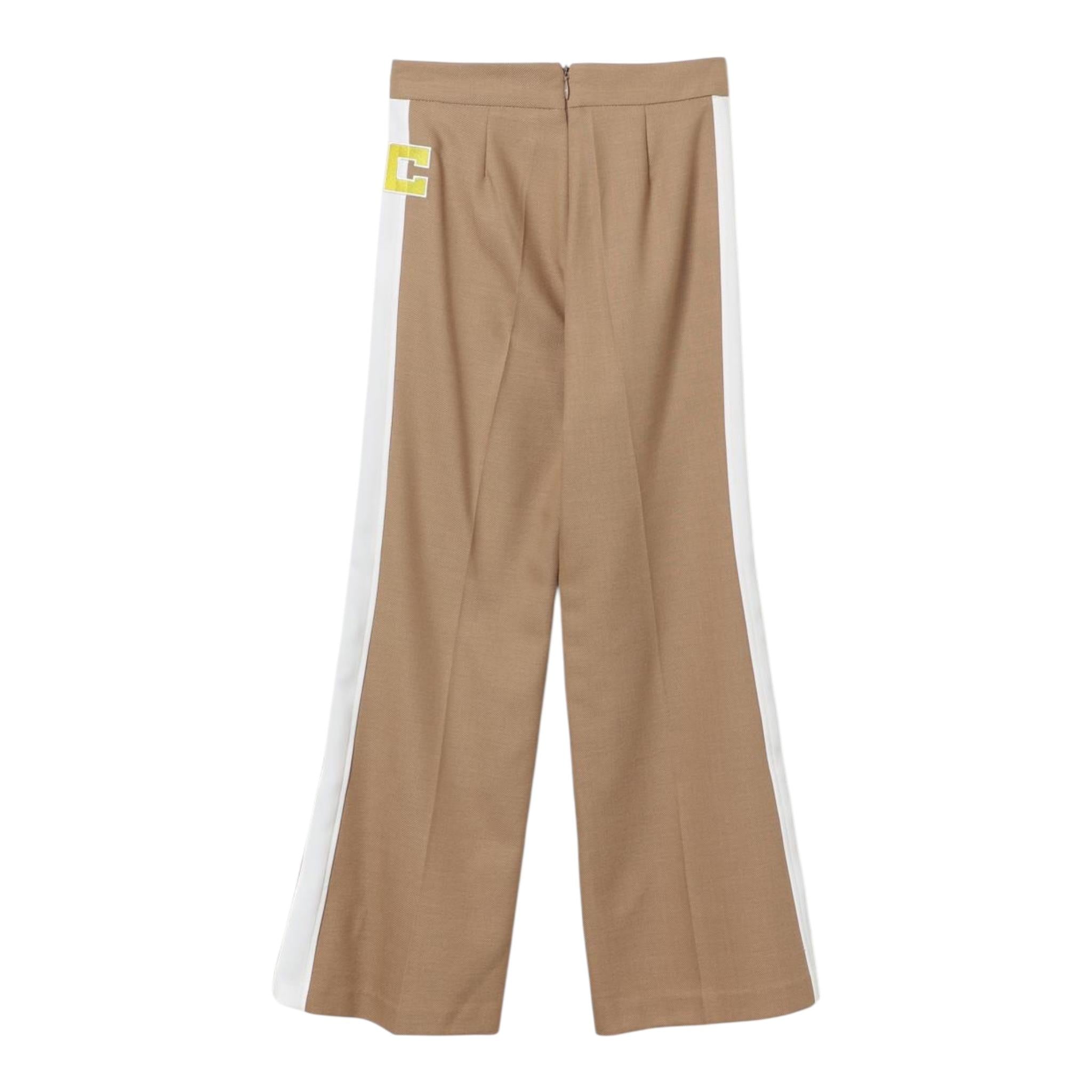 ELISABETTA FRANCHI pantalone tinta unita modello palazzo Beige per Bambina EFPA262 BEIGE ELISABETTA FRANCHI