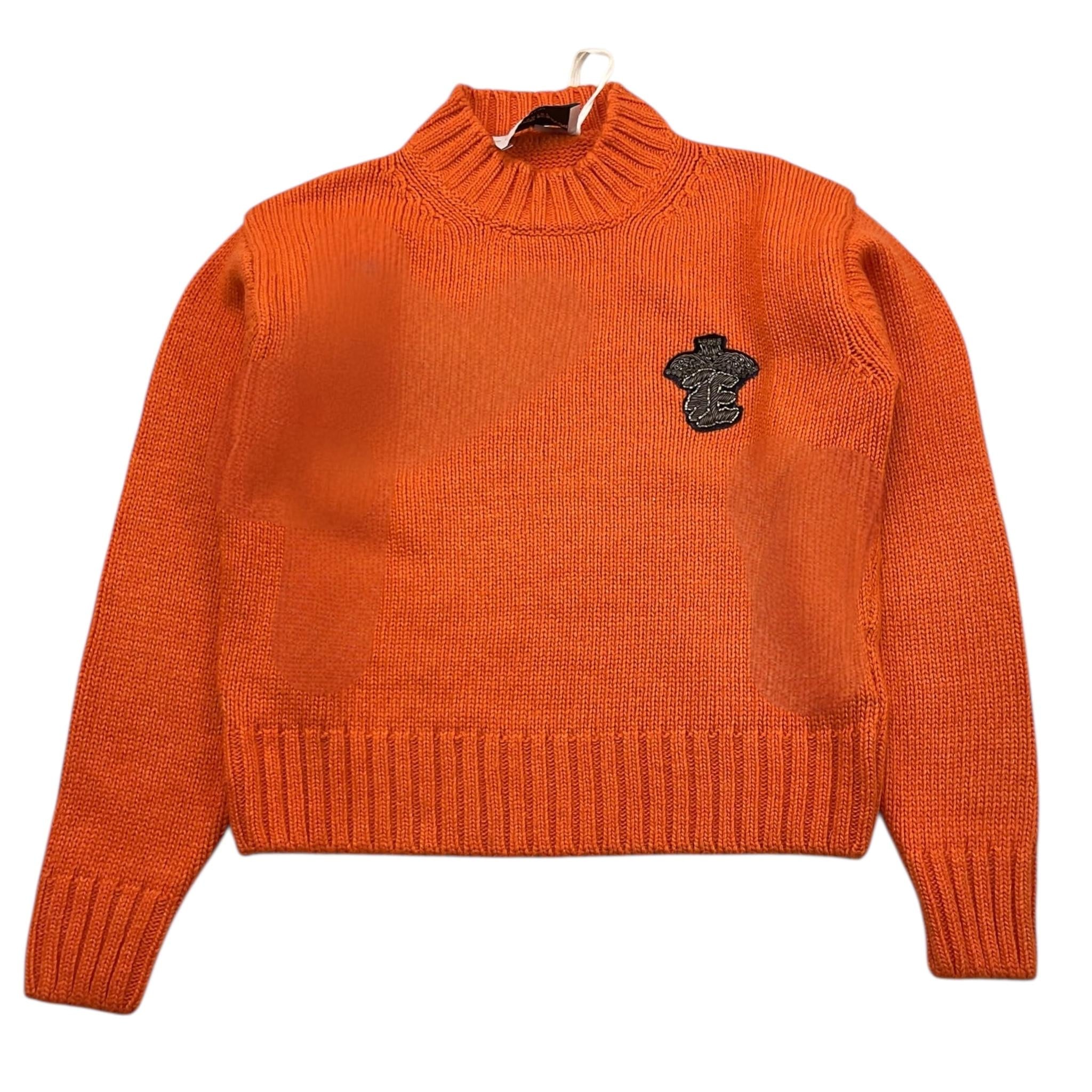 ERMANNO SCERVINO maglia tinta unita con applicazione Arancione per Bambina SFMA001 ARANCIONE ERMANNO SCERVINO