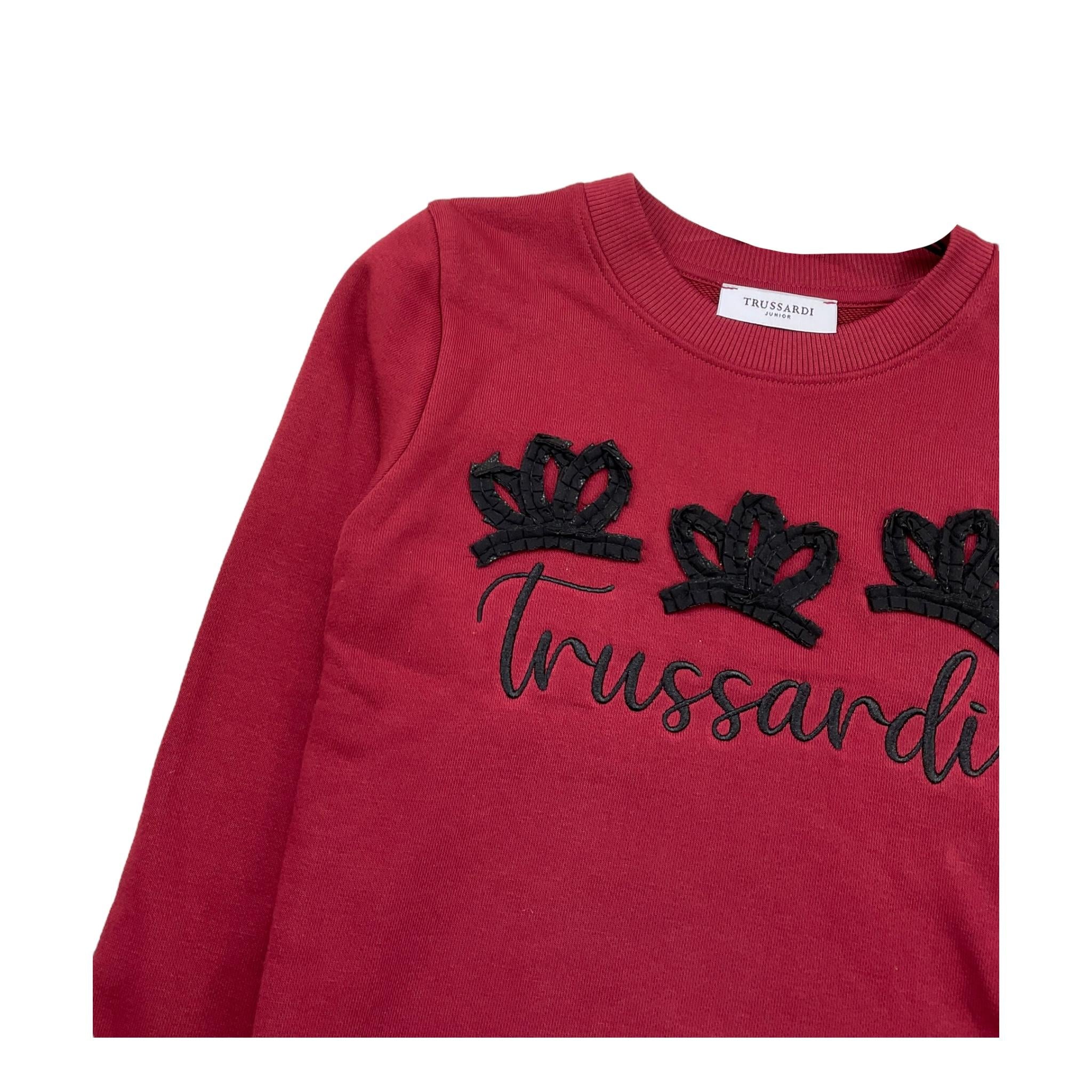 TRUSSARDI felpa chiusa girocollo tinta unita Rosso per Bambino TGA25107 ROSSO TRUSSARDI