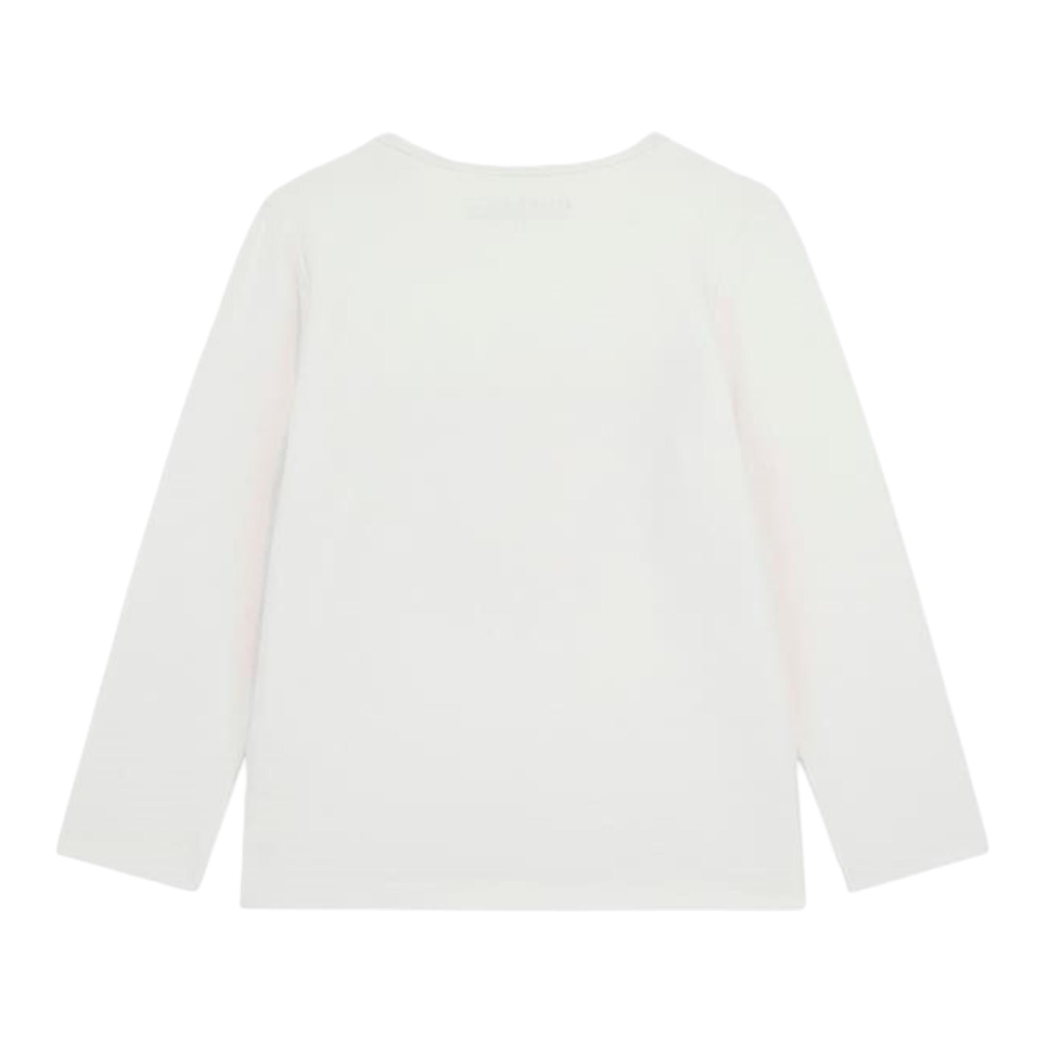 GUESS shirt girocollo tinta unita con stampa in contrasto Bianco per Neonata A4I05K6YW4 BIANCO GUESS