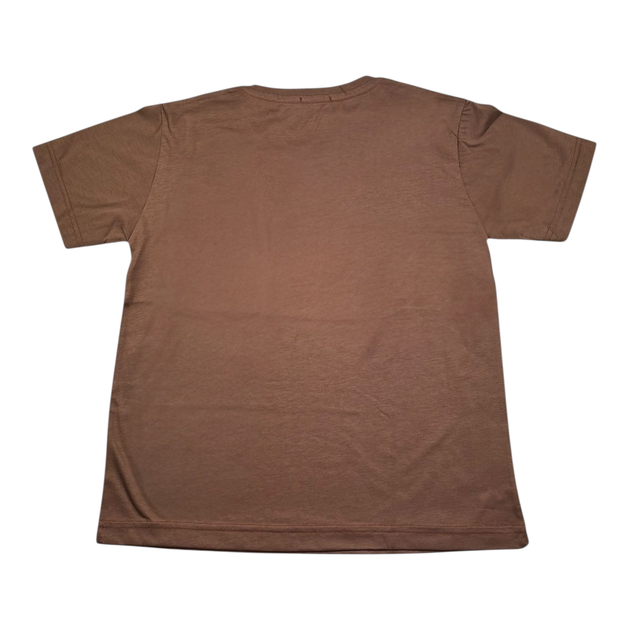 Emanuel Pris T-Shirt Girocollo Tinta Unita per Bambino ETS3136R MARRONE EMANUEL PRIS 