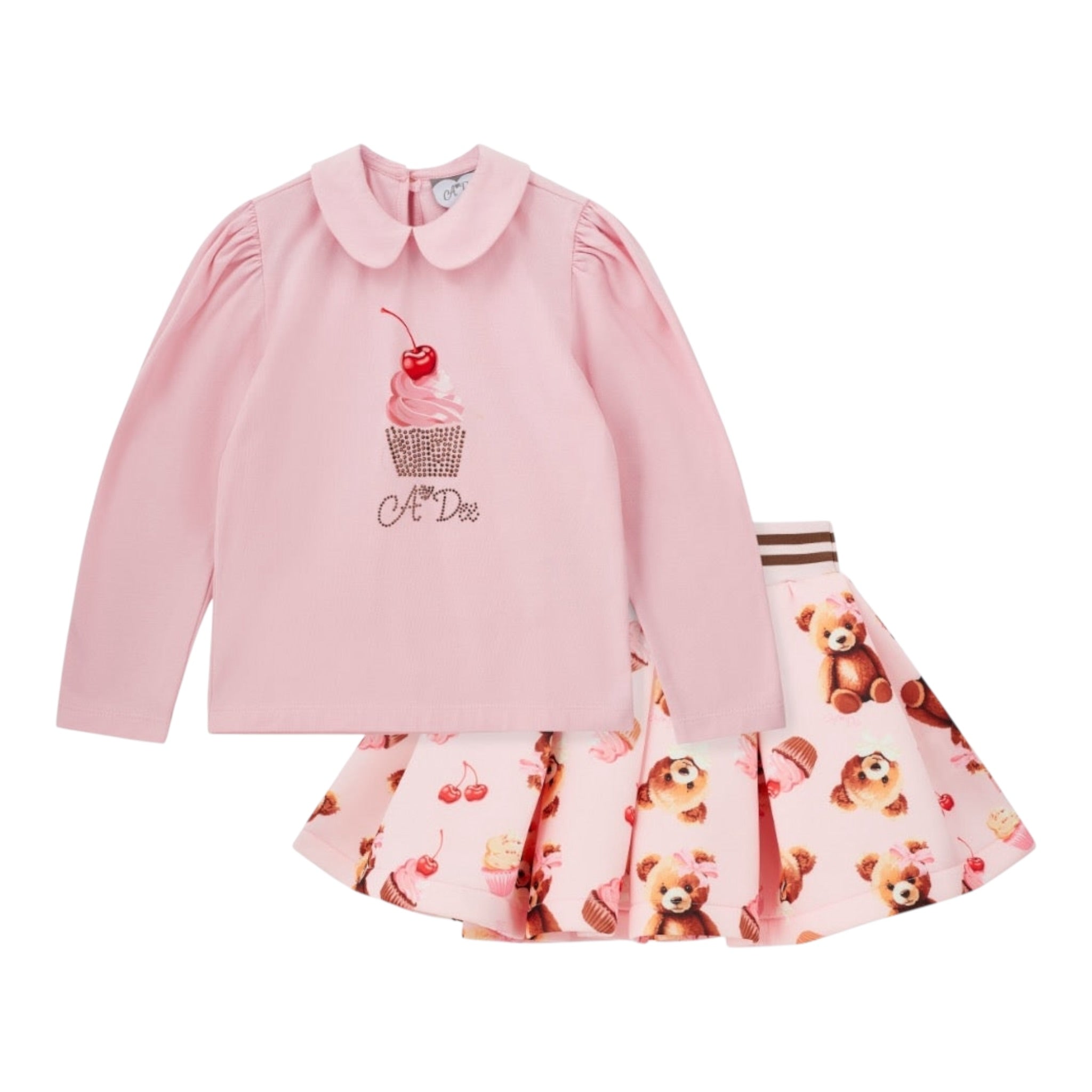 A Dee Completo 2Pz Shirt-Short Rosa per Bambina W252513 ROSA  
