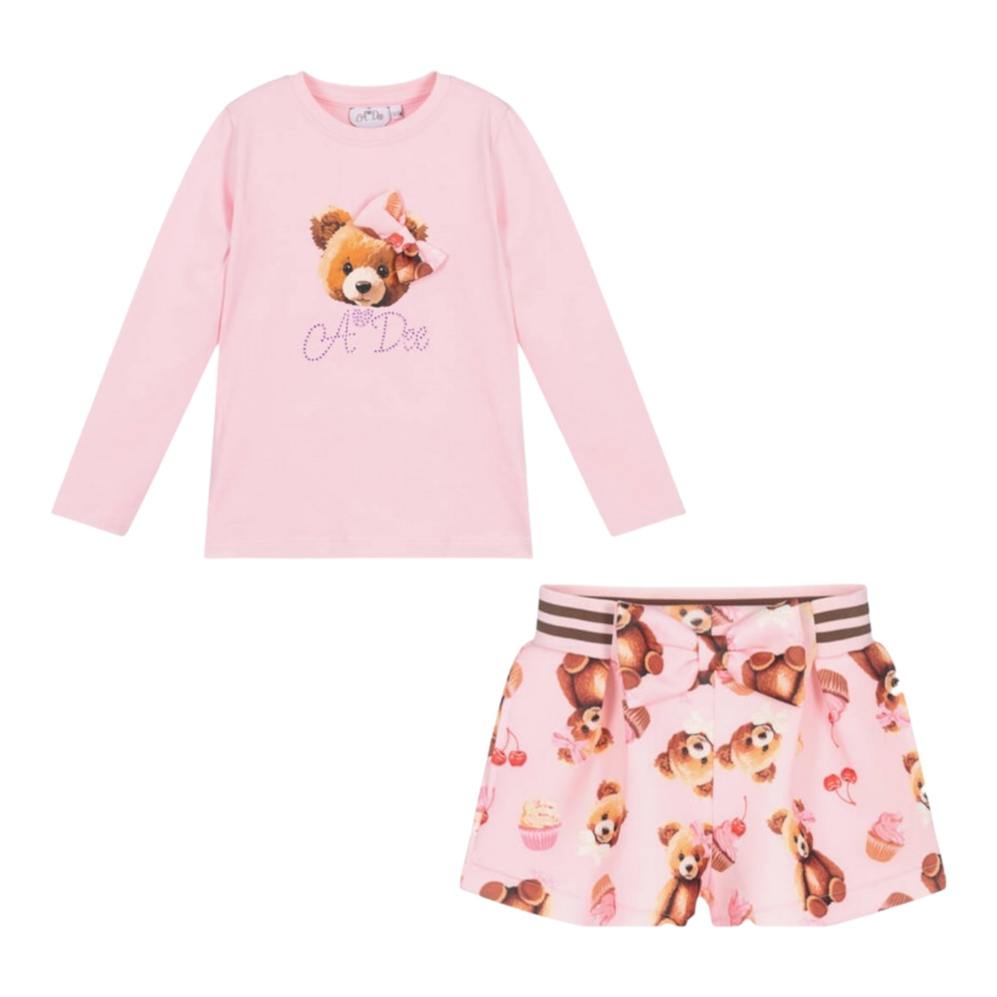 A Dee Completo 2Pz Shirt-Shorts Rosa per Bambina W252515 ROSA A DEE 